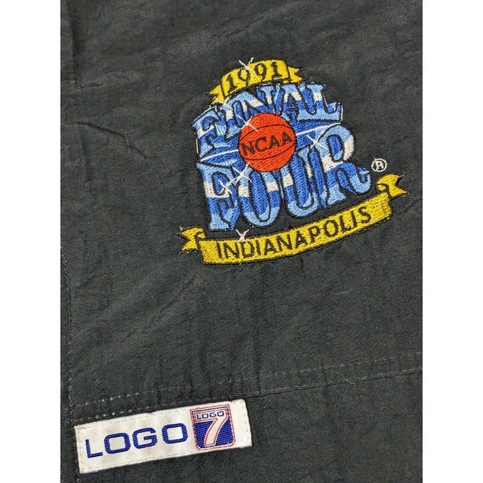 Logo 7 Vtg 1991 NCAA Final 4 Bomber Style Jacket Embroidered Logo 7 Size US M / EU 48-50 / 2 - 5 Thumbnail