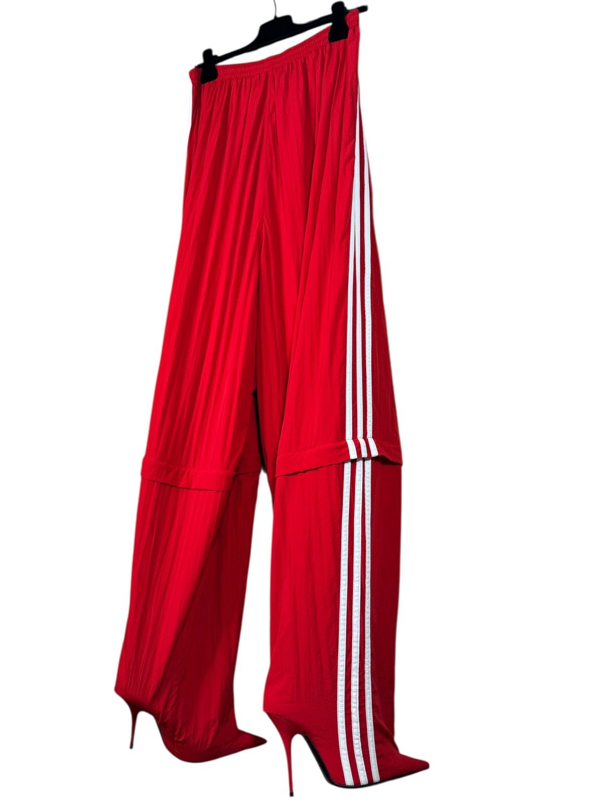 Adidas × Balenciaga Balenciaga x Adidas Red Track Pants with Heeled Boots Size 25" / US 0 / IT 36 - 3 Thumbnail