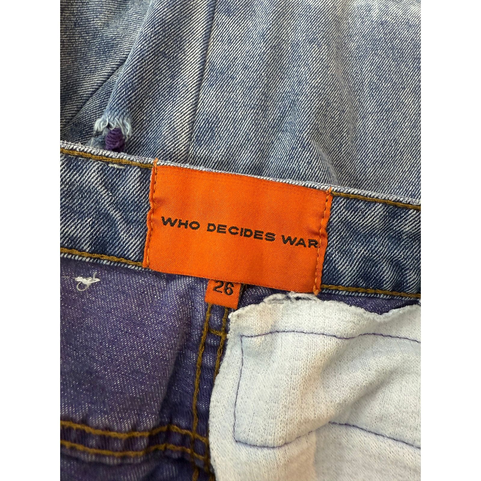 Who Decides War WDW Purple Window Blue Jeans Size US 26 / EU 42 - 3 Thumbnail