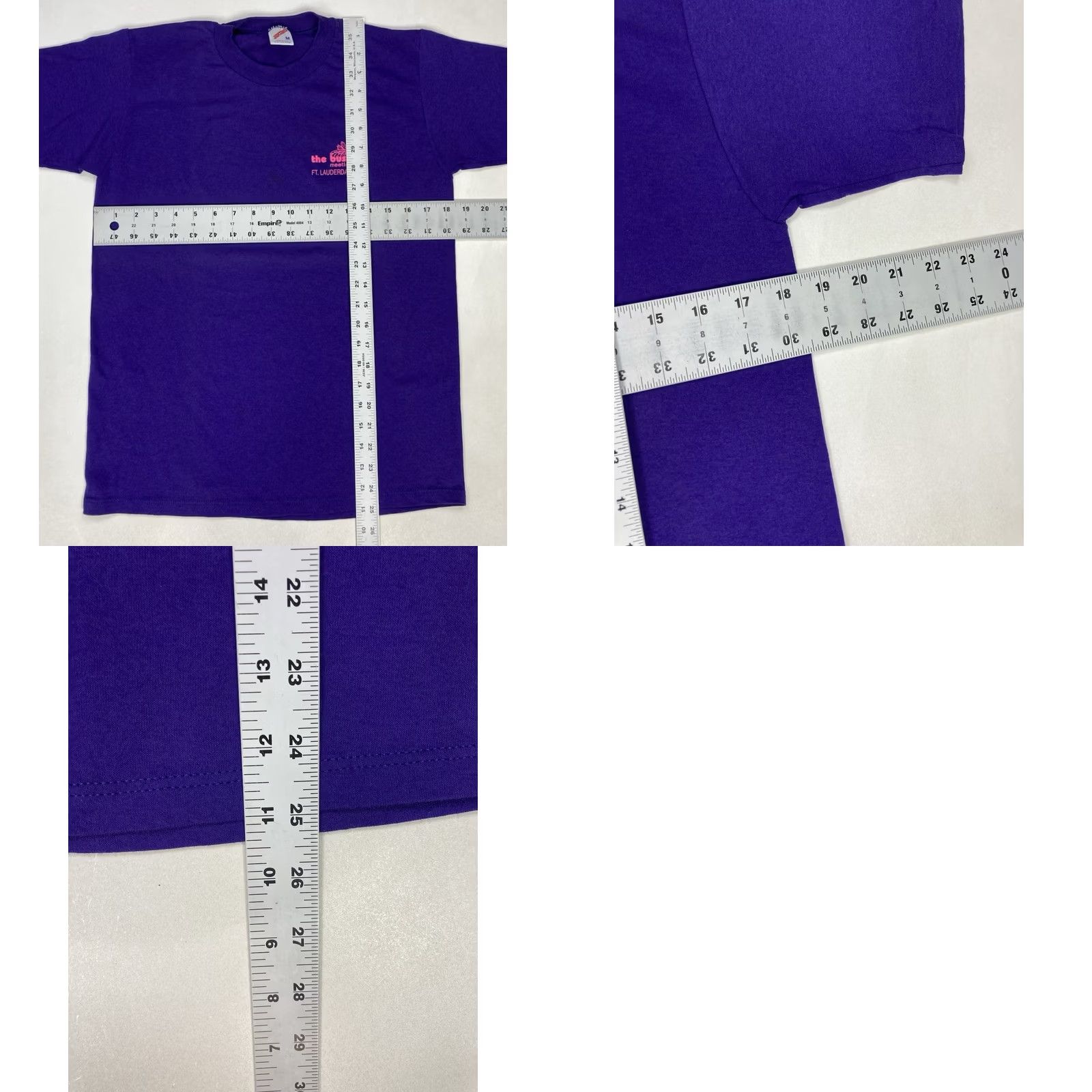 Jerzees VINTAGE JERZEES T-Shirt Women M 90s Bushes Meeting Bar Ft Lauderdale Purple Short Sleeve Crew Neck Cotton Size M / US 6-8 / IT 42-44 - 8 Thumbnail