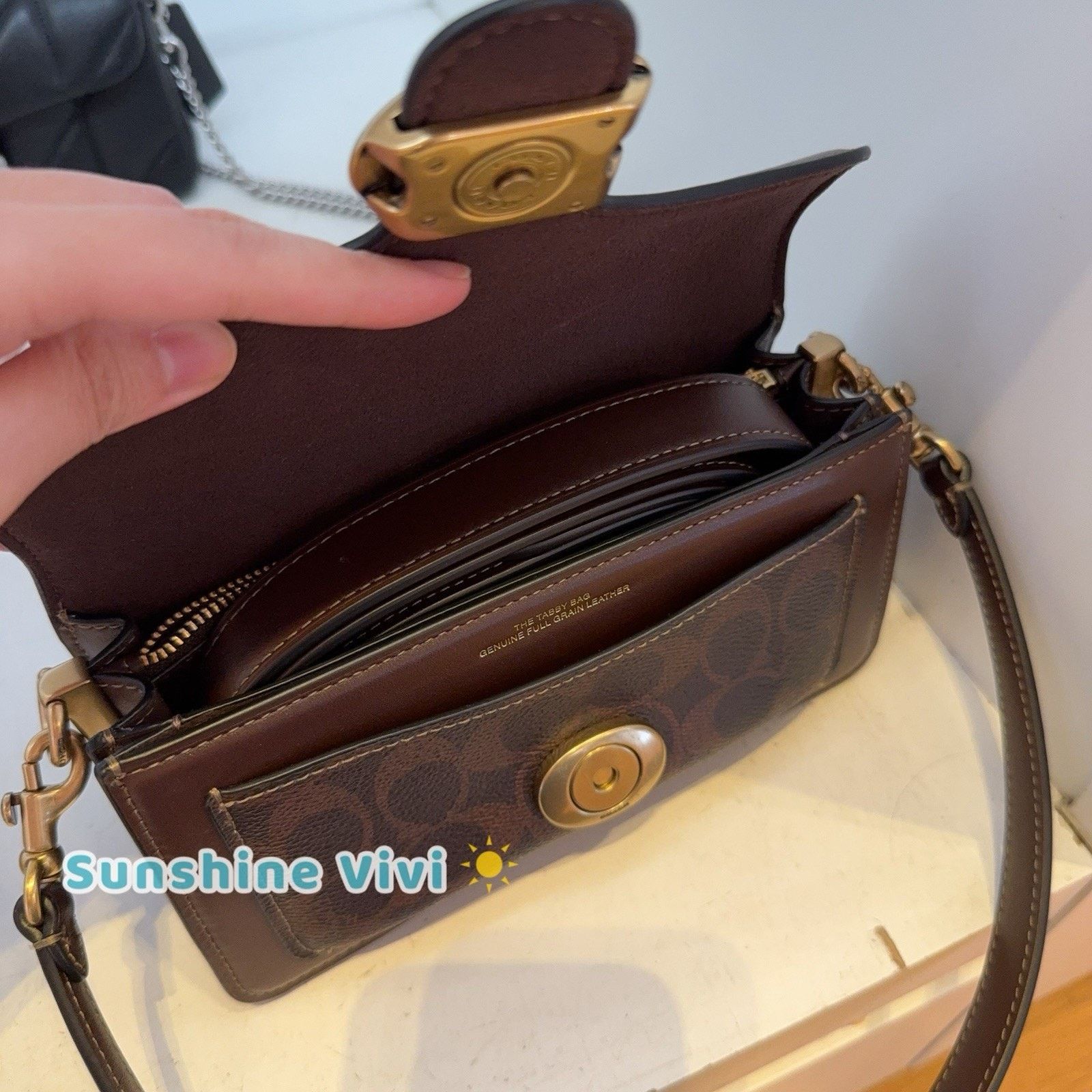 Coach NWT Coach Tabby Shoulder Bag 20 Canvas CY200 Brass/Maple Size ONE SIZE - 9 Thumbnail