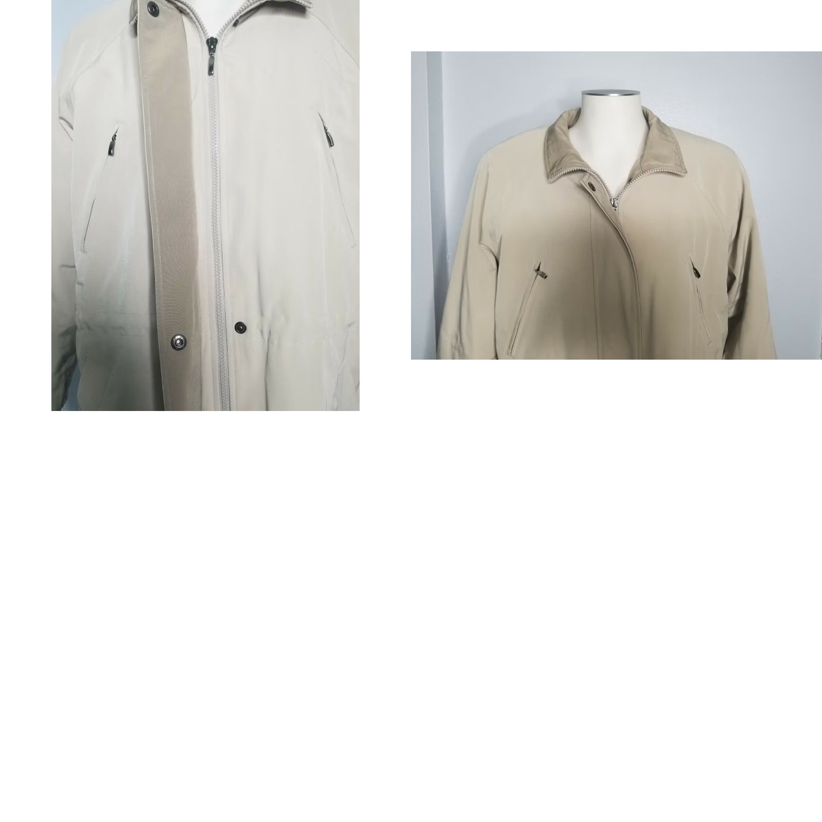 Nautica Nautica Jacket Womens L Beige Tan Body Warmer Coat Zip Out Interior Waterproof Lined All Seasons Hip Length Size L / US 10 / IT 46 - 8 Thumbnail
