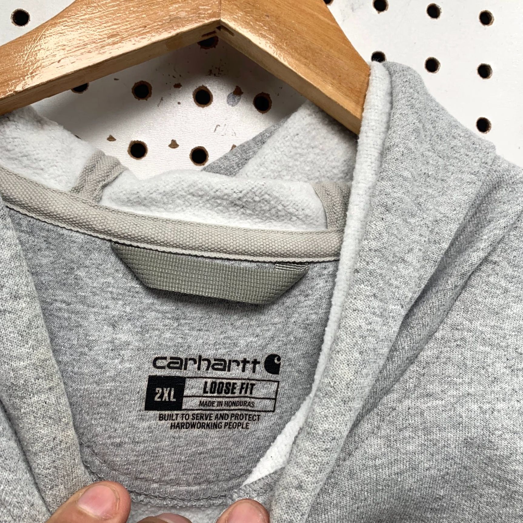 Carhartt Carhartt Hoodie Sweatshirt Mens 2XL Gray Loose Fit Fleece Hooded Workwear Size US XXL / EU 58 / 5 - 3 Thumbnail
