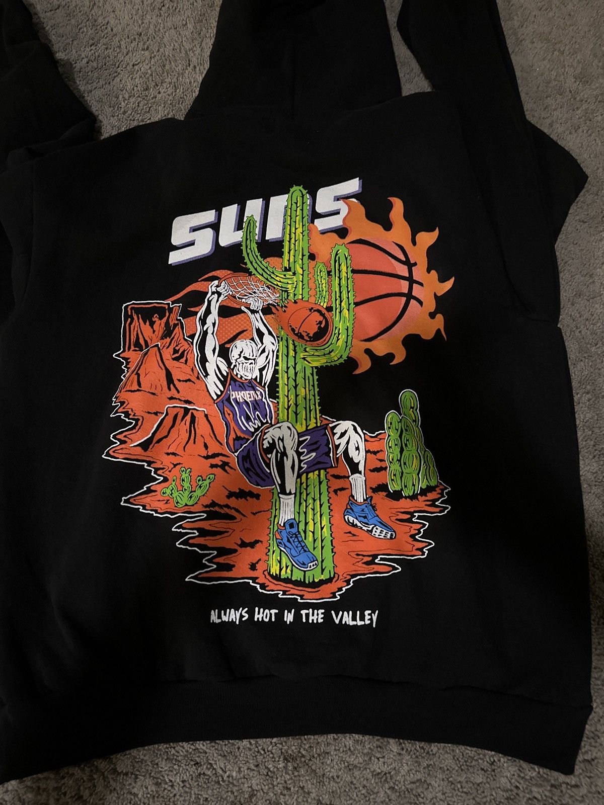 Image of Warren Lotas Phoenix Suns Hoodie Size Xxl in Black, Men's