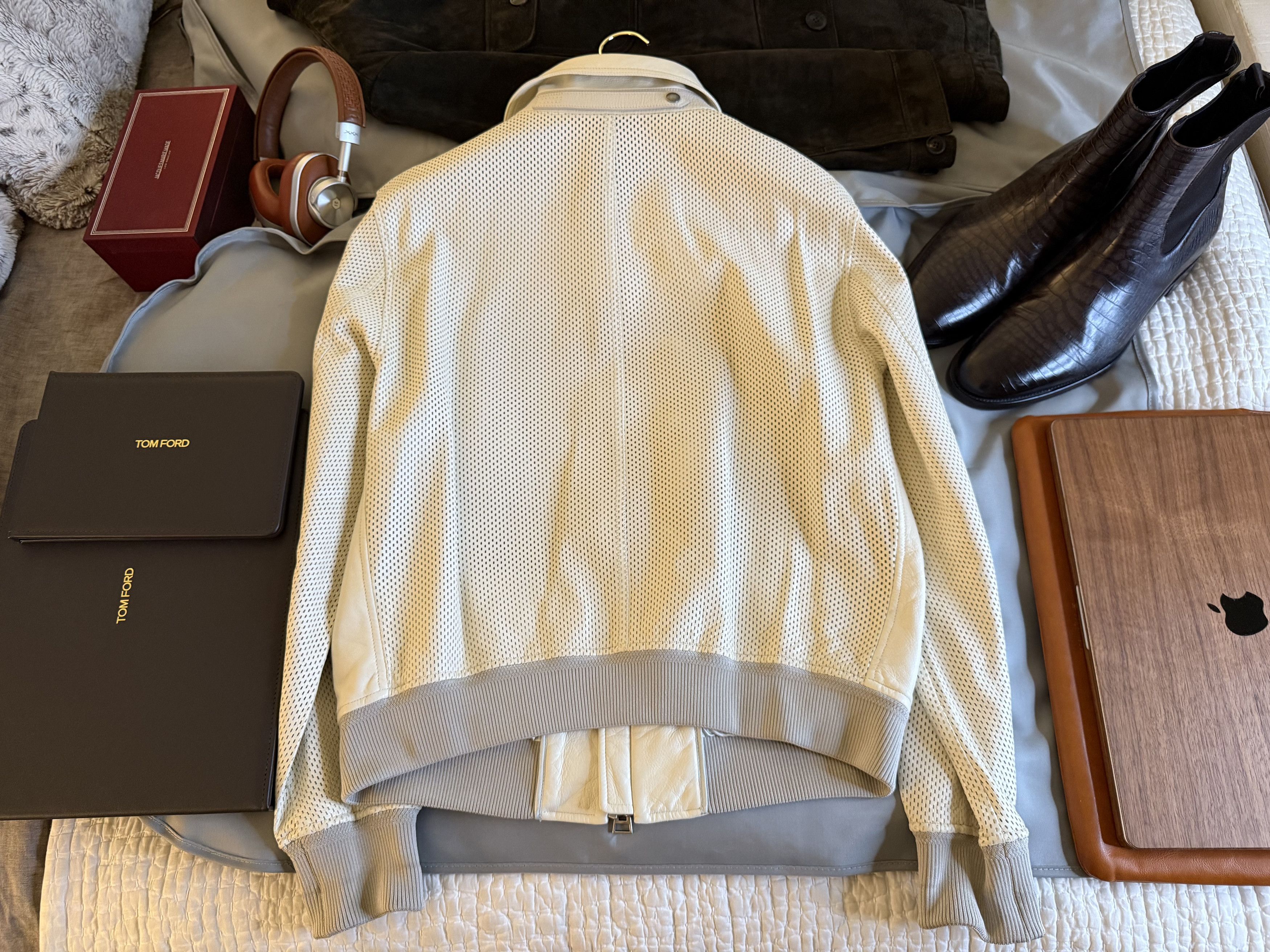 Tom Ford Fits 50-52, Ultimate Rare $8,700 w/tax Perforated Jacket Size US L / EU 52-54 / 3 - 18 Thumbnail