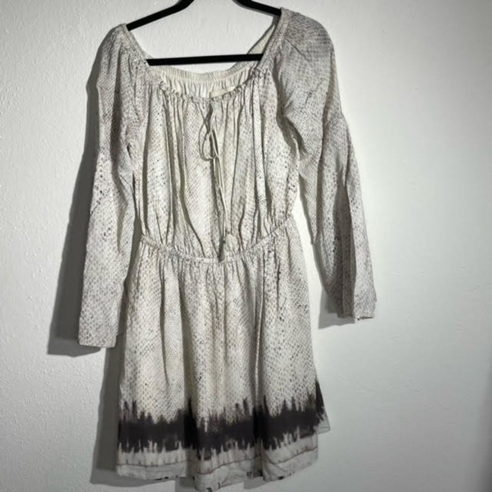 Other TJD Snakeskin Gray White Ombré Off Shoulder Peasant Dress Size M / US 6-8 / IT 42-44 - 1 Thumbnail