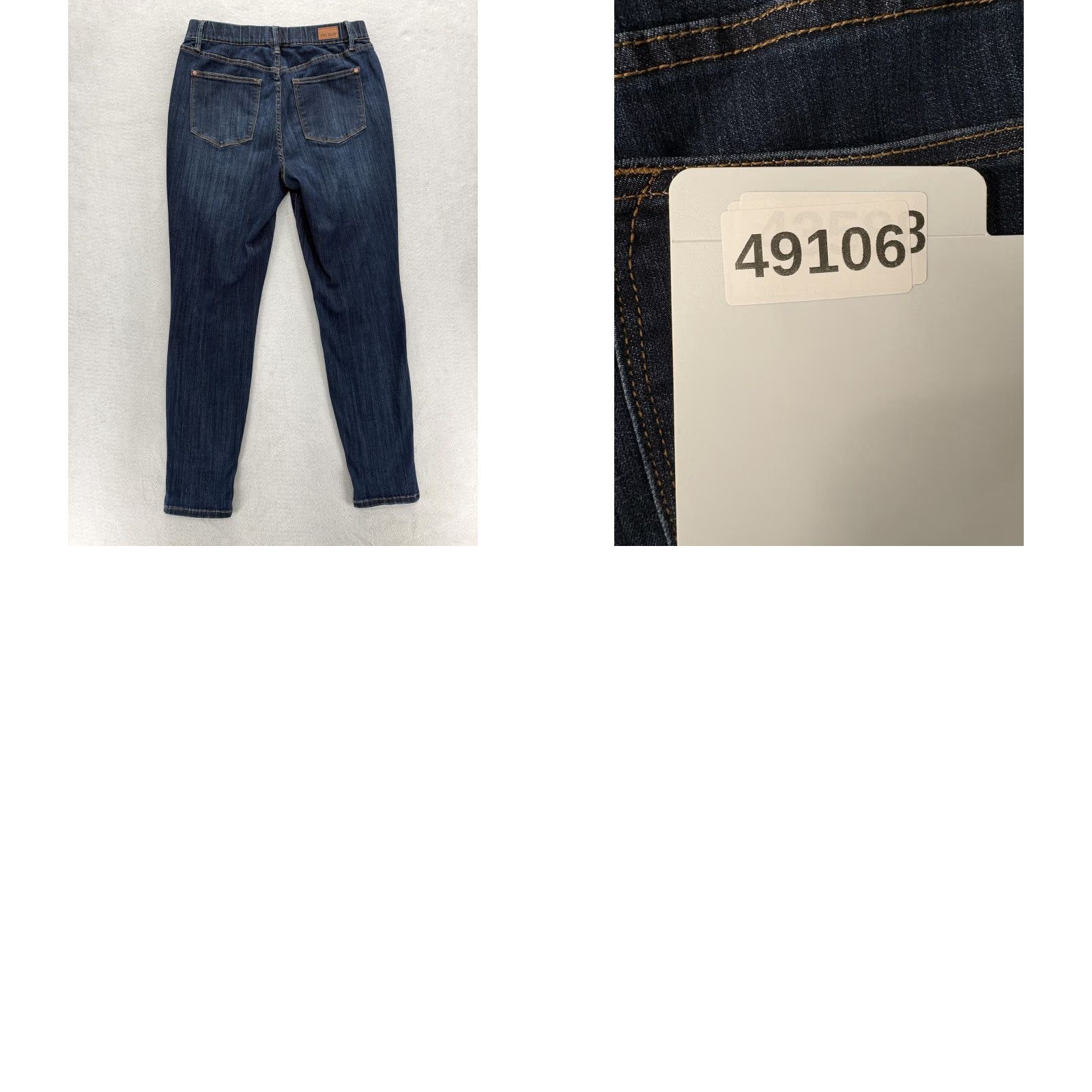 Denime Judy Blue Skinny Jeans Womens 13/31 Blue Dark Wash Slim Stretch Denim Pull On Size 24" / US 00 / IT 34 - 9 Thumbnail