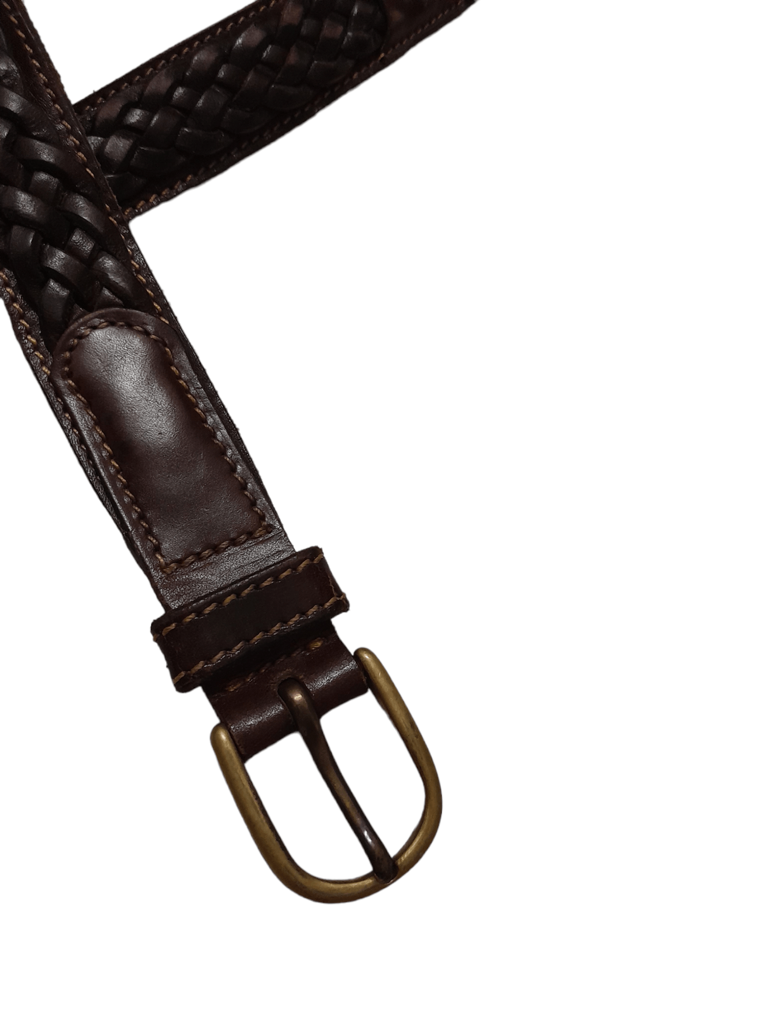 Leather Leather Art Belt Solid Brass (F180) Waist 33 - 36 Size 36 - 3 Thumbnail