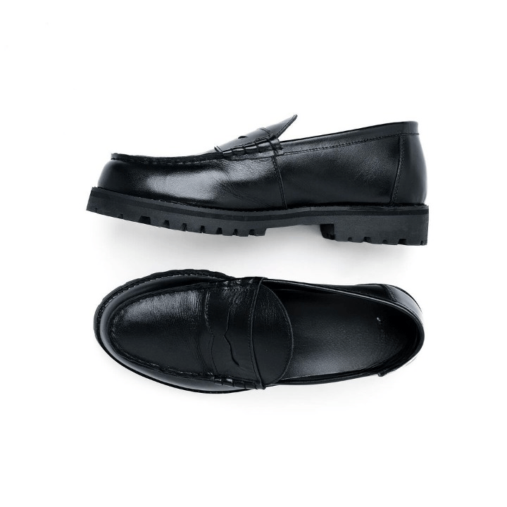 Designer × Leather Bids Classic Blacc FU Loafers Size US 9 / EU 42 - 4 Thumbnail