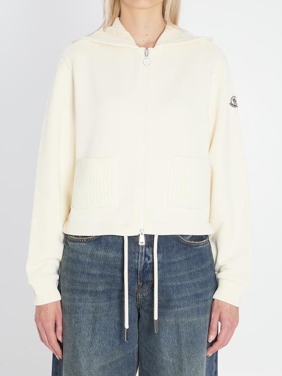 Moncler MONCLER Women Sweater K20938G00002 WHITE Size M / US 6-8 / IT 42-44 - 1 Thumbnail