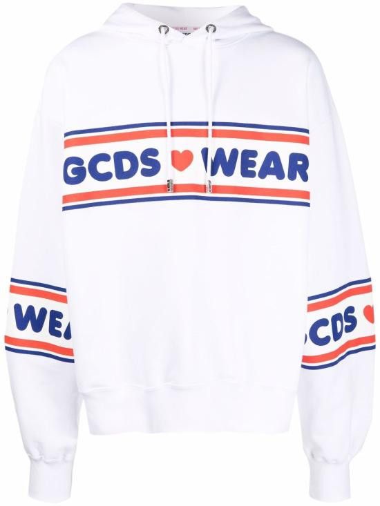 GCDS GCDS Men Hoodies CC94M021505 01 White Size US M / EU 48-50 / 2 - 1 Thumbnail