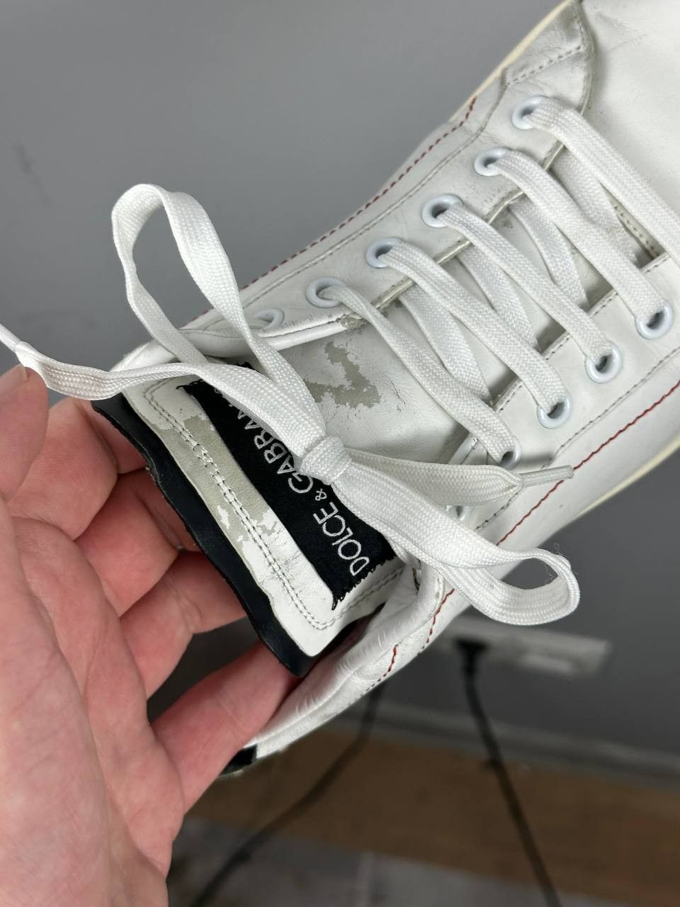 Dolce & Gabbana Dolce & Gabbana Portofino White Sneakers Luxury Leather Size US 10 / EU 43 - 16 Thumbnail