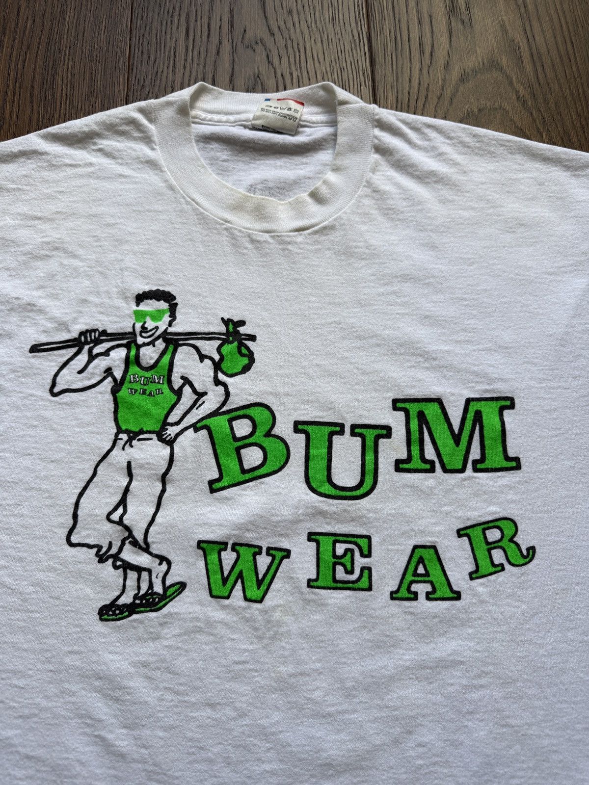 Vintage Vintage 80s Bum Wear Graphic Tee Size US XL / EU 56 / 4 - 4 Thumbnail