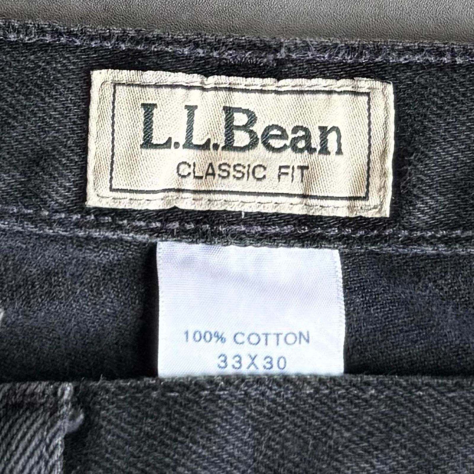 L.L. Bean × Vintage Vintage Y2K L.L. Bean Black Denim Skater Cyber Grunge Jeans Size US 33 - 4 Thumbnail