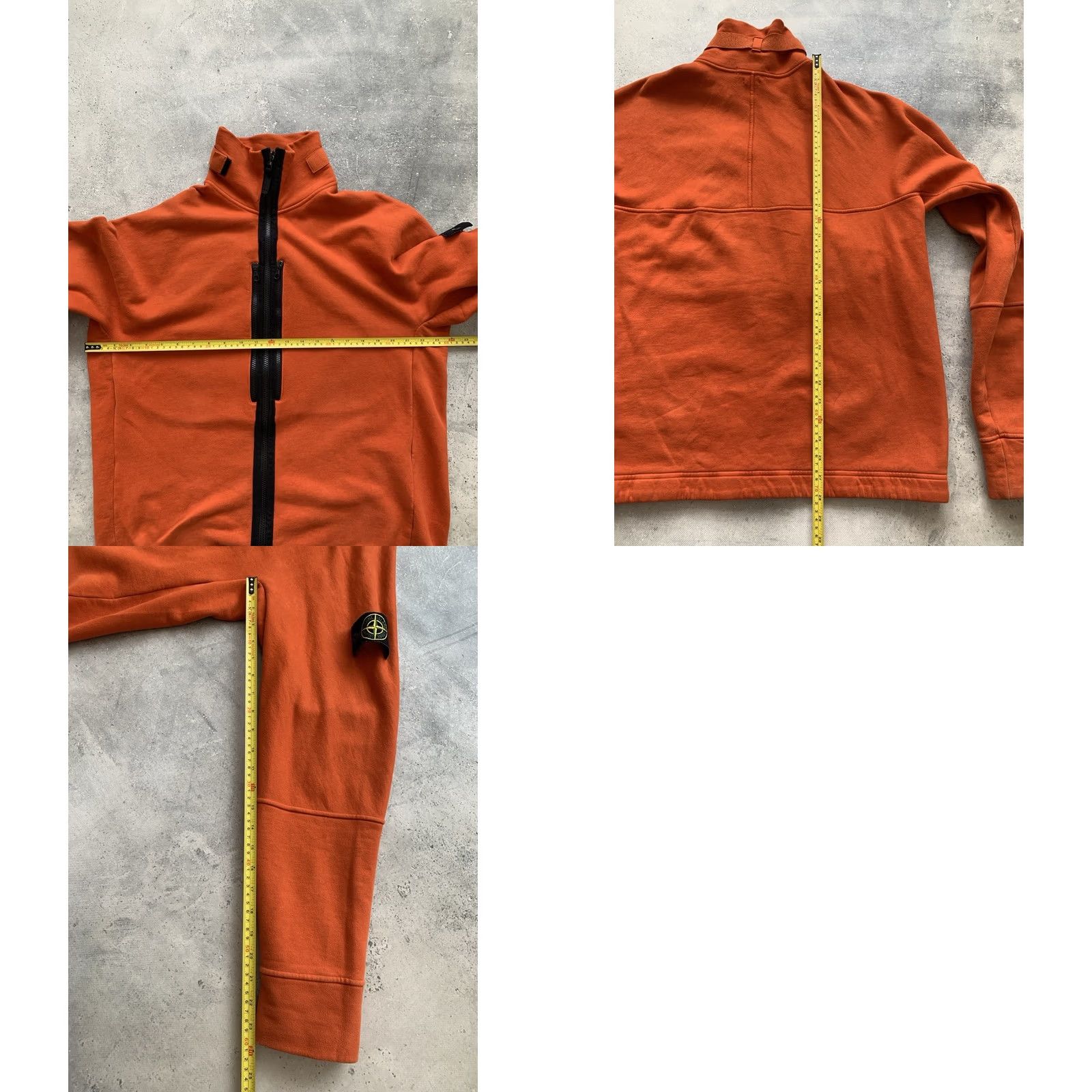Stone Island VINTAGE Stone Island Sweater Shirt Orange XL Mens Full Zip Crew Neck Knit Cotton Size US XL / EU 56 / 4 - 10 Thumbnail