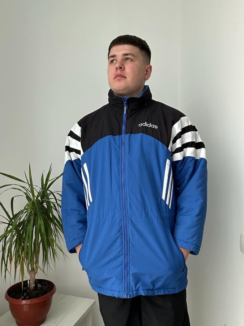 Adidas × Vintage Vintage Adidas Retro Blue 90’s Distressed Jacket Size US L / EU 52-54 / 3 - 5 Thumbnail