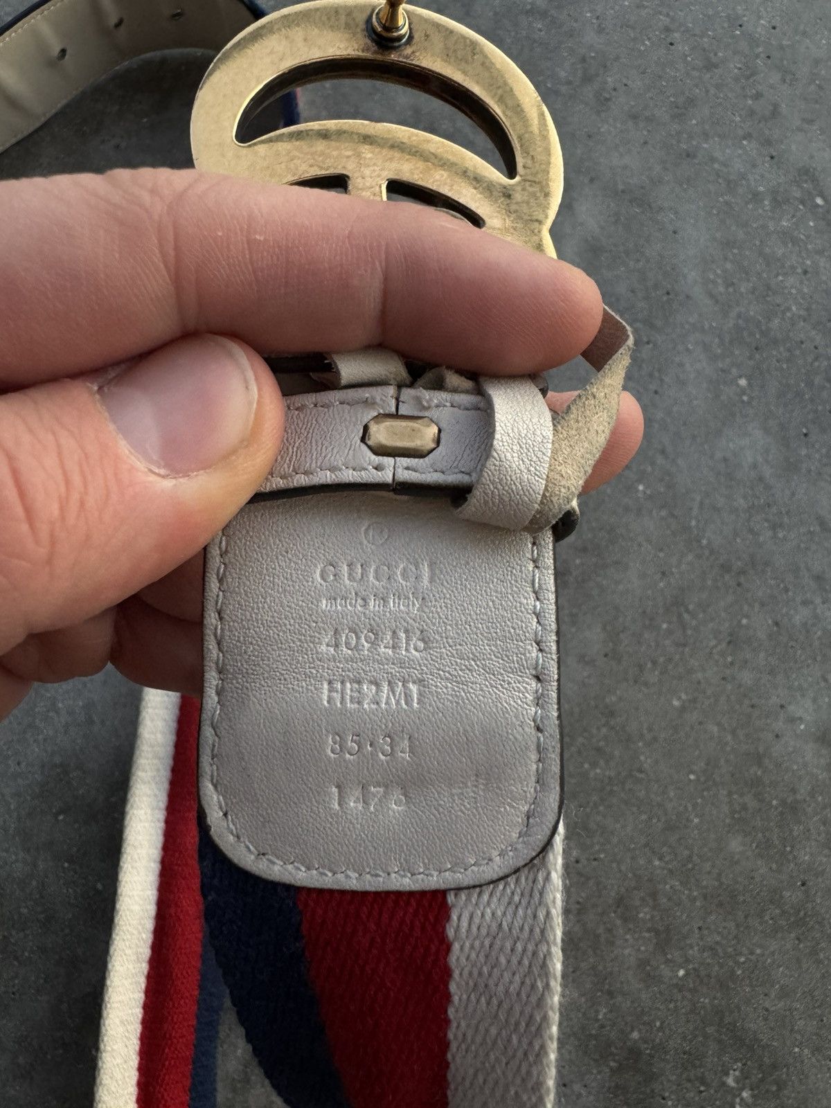 Designer × Gucci *RARE* GG gucci strap belt with GG buckle Size 32 - 6 Thumbnail