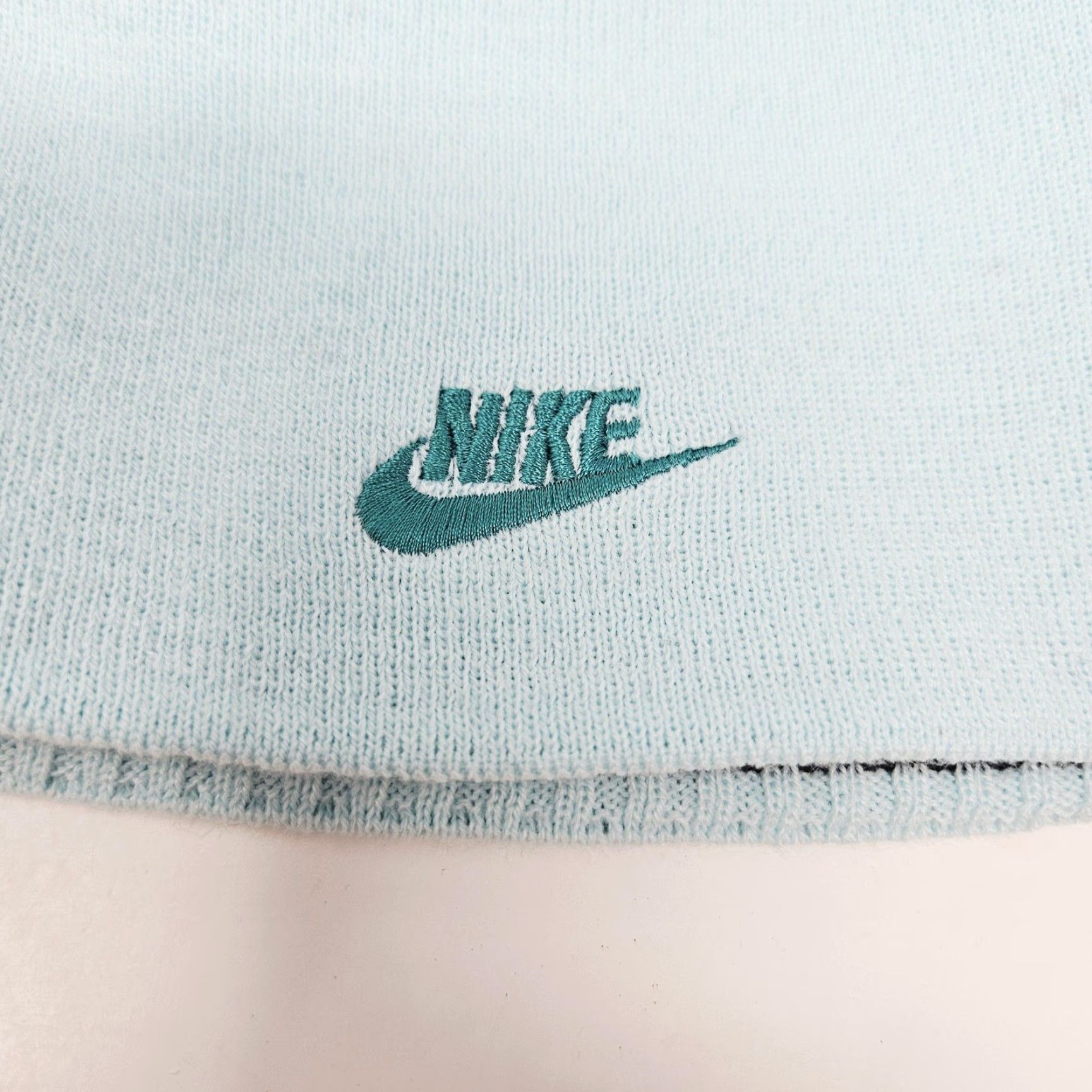 Nike Nike Hat Beanie Knit One Size Blue Mens Reversible Stripe Swoosh Logo Winter Size ONE SIZE - 6 Thumbnail
