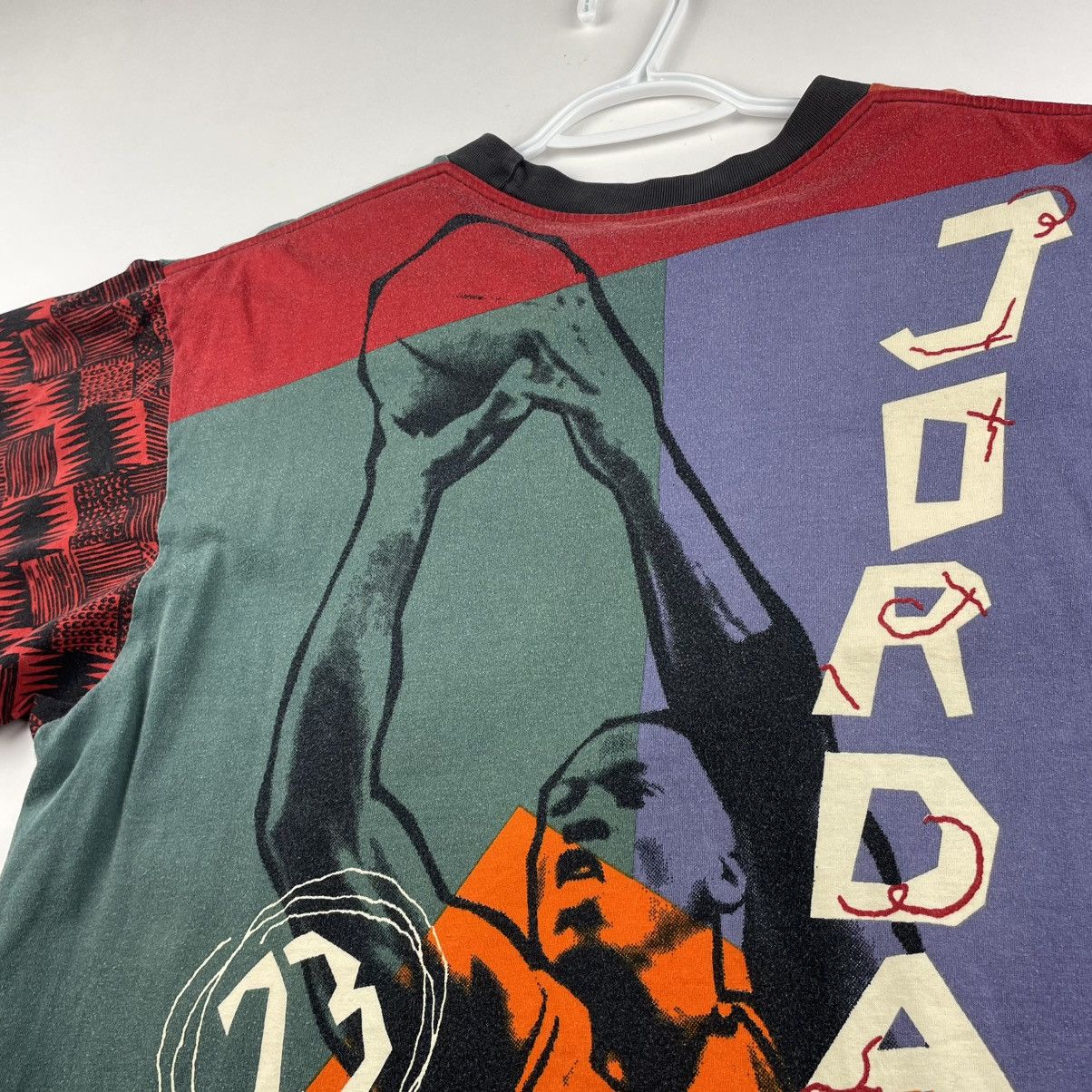 Jordan Brand × Nike × Vintage Nike Hoop Heroes Michael Jordan T-SHIRT AOP Rare Vintage AOP Size US L / EU 52-54 / 3 - 11 Thumbnail