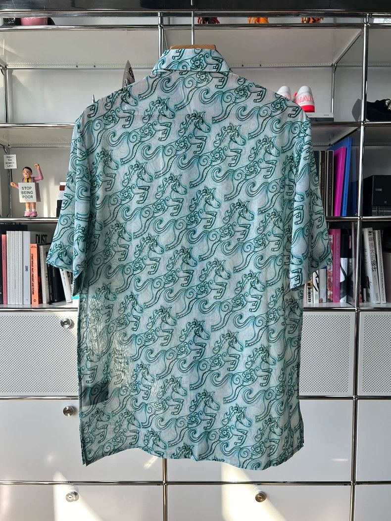 Dior Dior Size37 Co-branded cotton yarn green pony print short-s Size US XXS / EU 40 - 2 Thumbnail