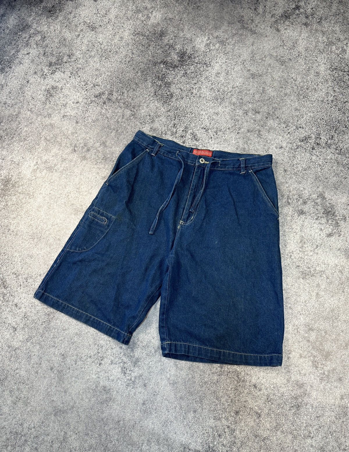Vintage Y2K Vintage Casual Denim Shorts Rap Baggy Streetwear Rare L Size US 34 / EU 50 - 1 Thumbnail