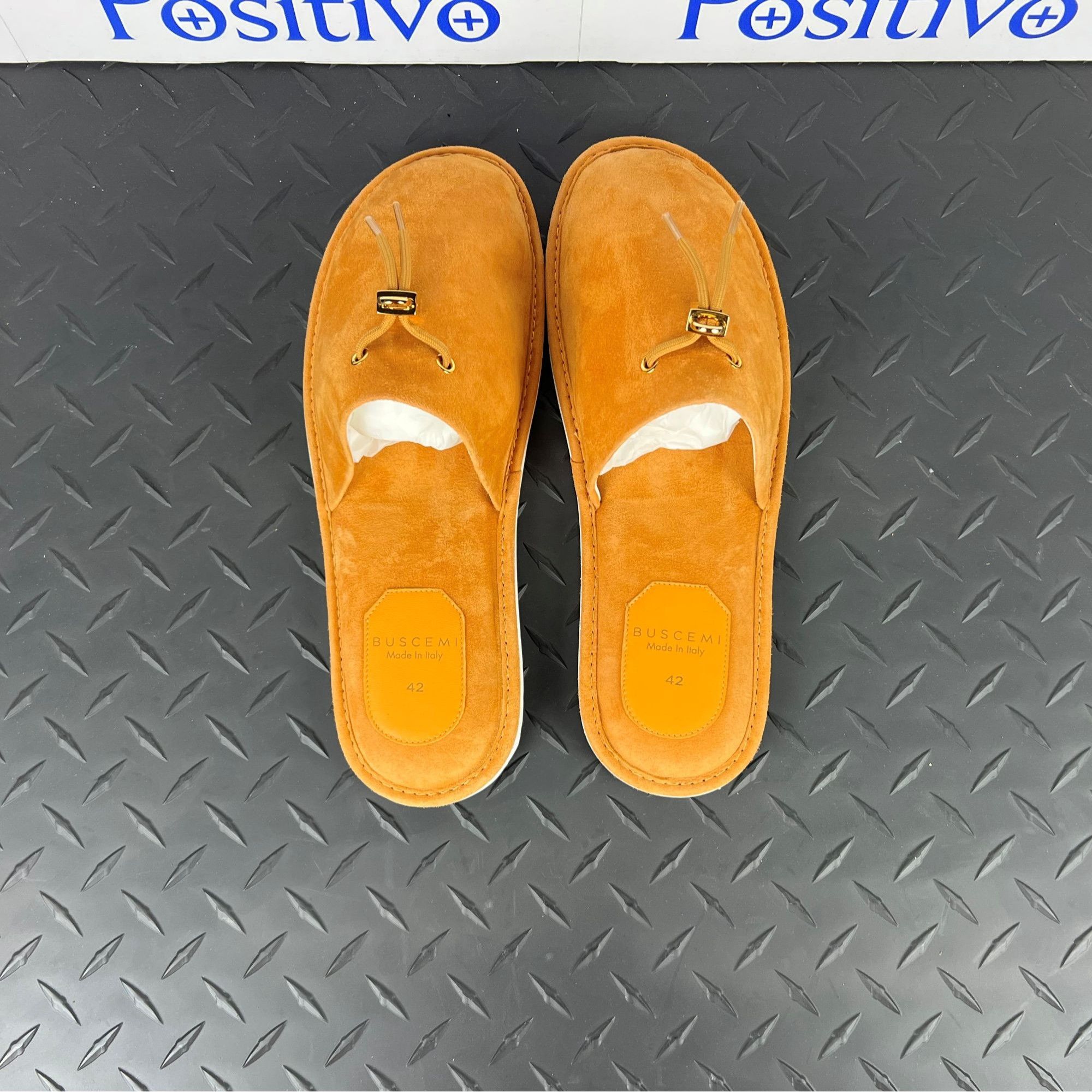 Buscemi Buscemi Greenwich Orange Suede Slippers US 9 SAMPLE Size US 9 / EU 42 - 4 Thumbnail