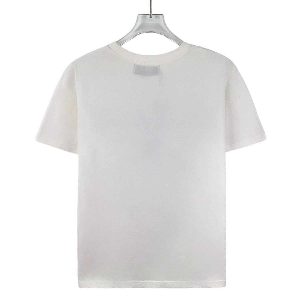 MSGM MSGM White Logo Print Cotton Short Sleeve T-Shirt K26WX Size L / US 10 / IT 46 - 2 Thumbnail
