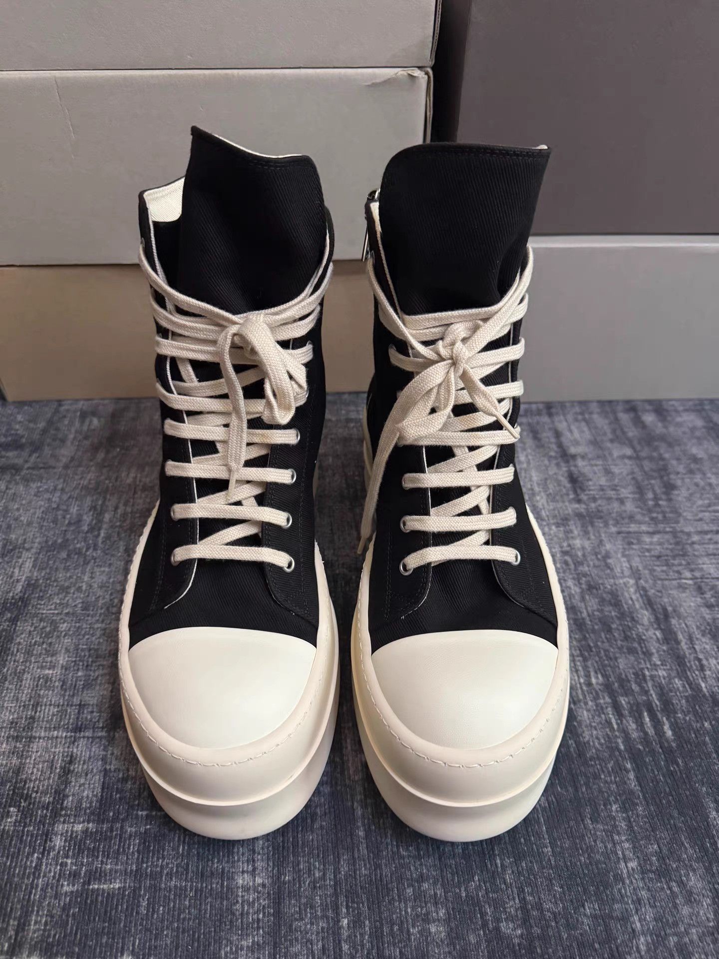 Rick Owens Rick Owens DRKSHDW High Top Thick Sole Turbo Cyclops Size US 11 / EU 44 - 3 Thumbnail