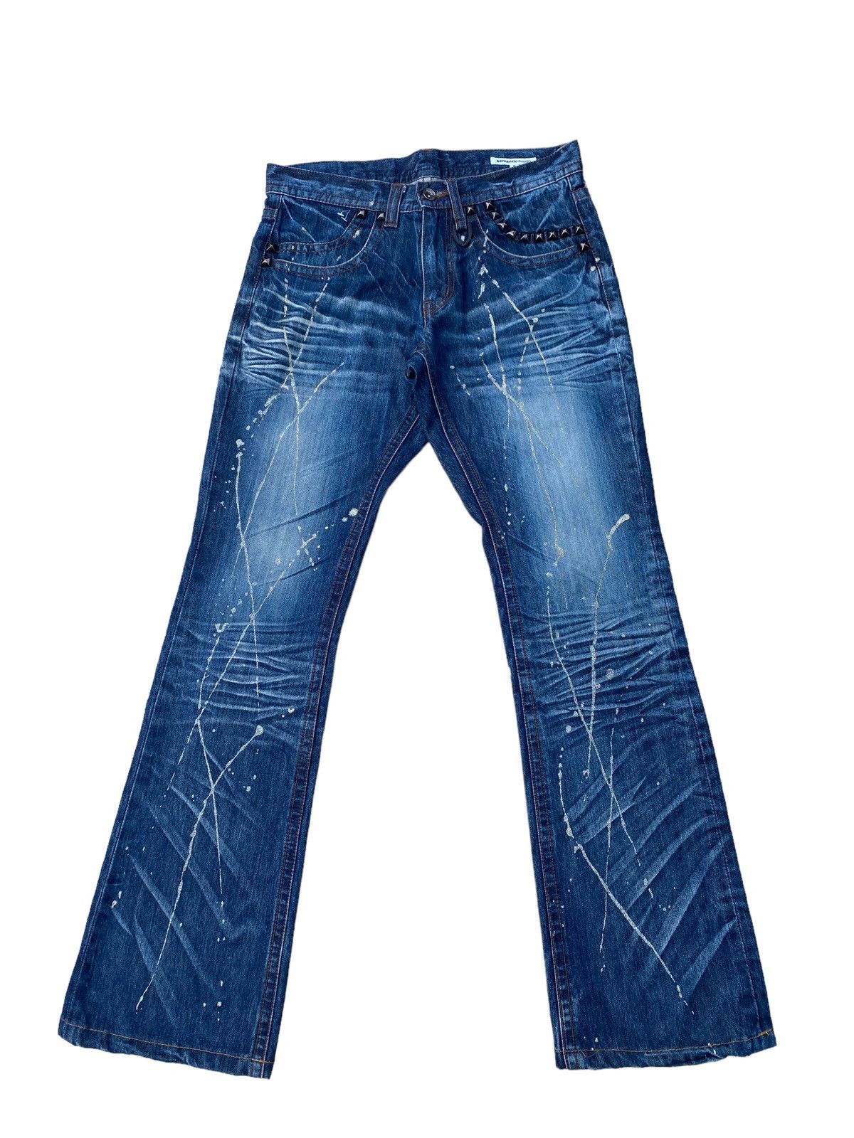 semanticdesign Vintage Semantic Design Paint Splash Flare Pant Size US 30 / EU 46 - 2 Thumbnail