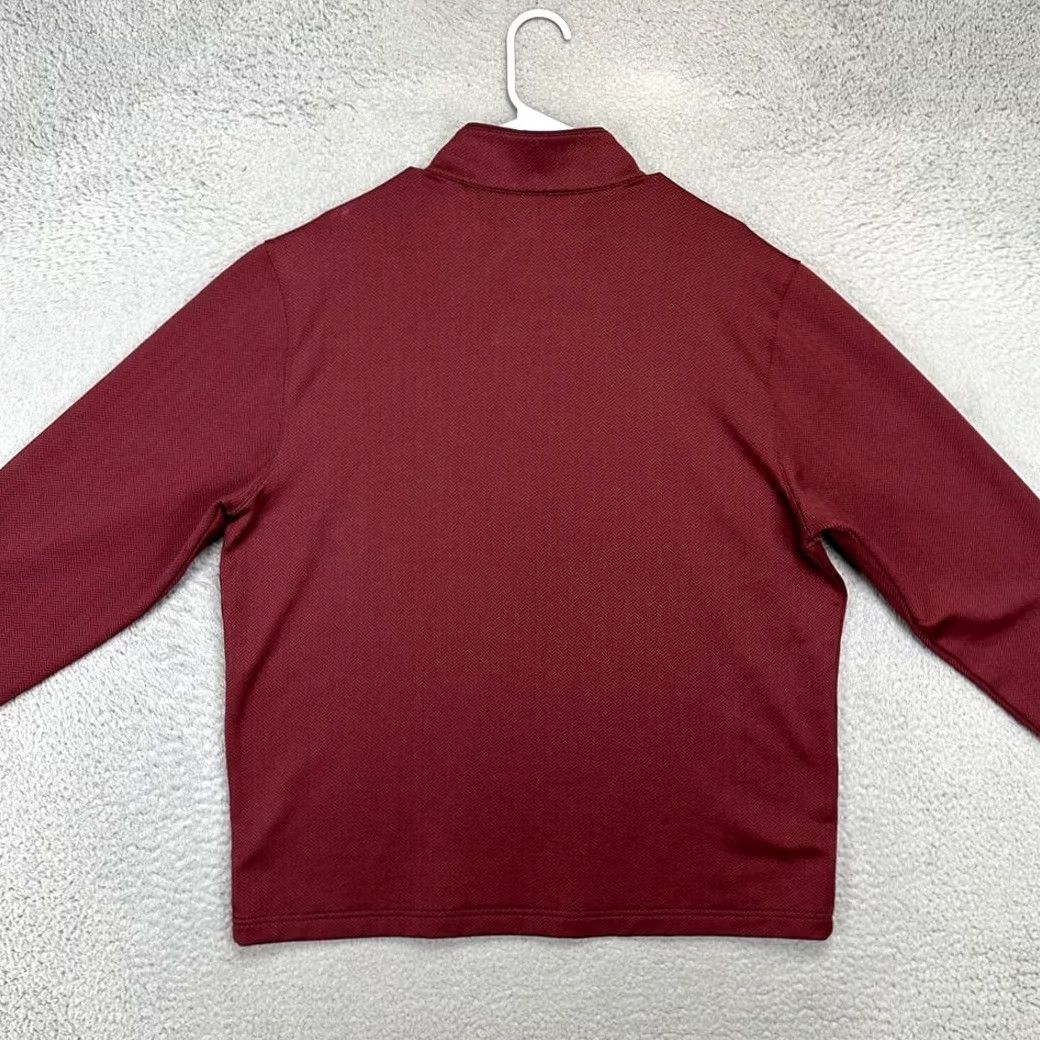 Vintage Walter Hagen Sweatshirt Mens Large Red Herringbone Golf Pullover 1/4 Zip Mock Neck Jersey Sweater Size US L / EU 52-54 / 3 - 3 Thumbnail