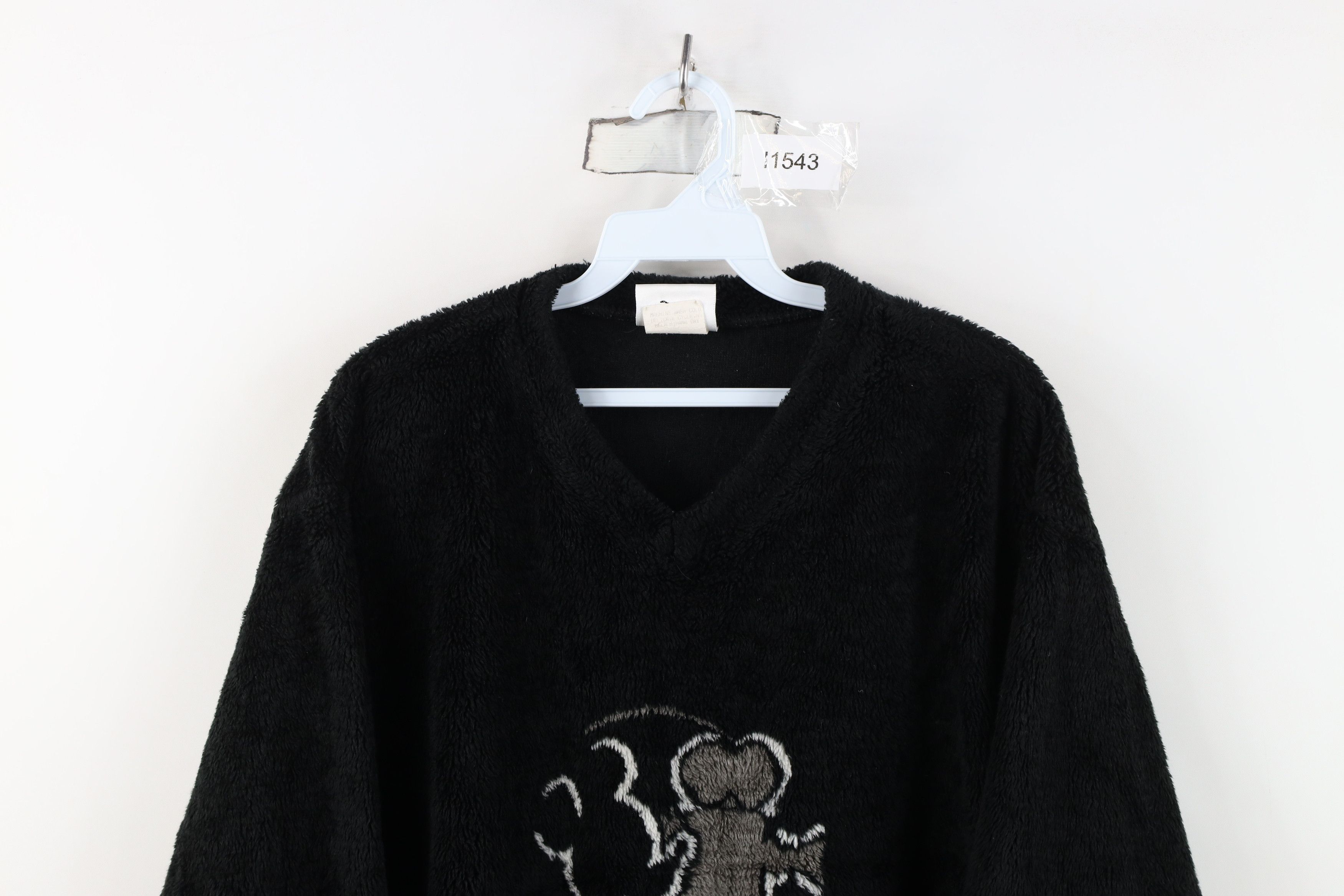 Disney Vintage 90s Walt Disney Studios Shag Fleece Sweater USA Size L / US 10 / IT 46 - 2 Thumbnail