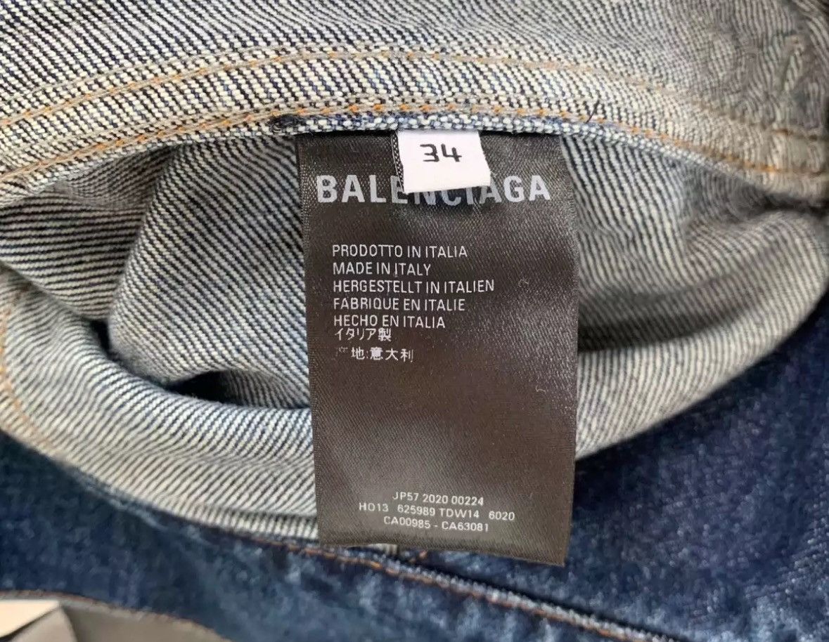 Balenciaga Balenciaga inverted collar logo blue denim jacket Size US S / EU 44-46 / 1 - 4 Thumbnail