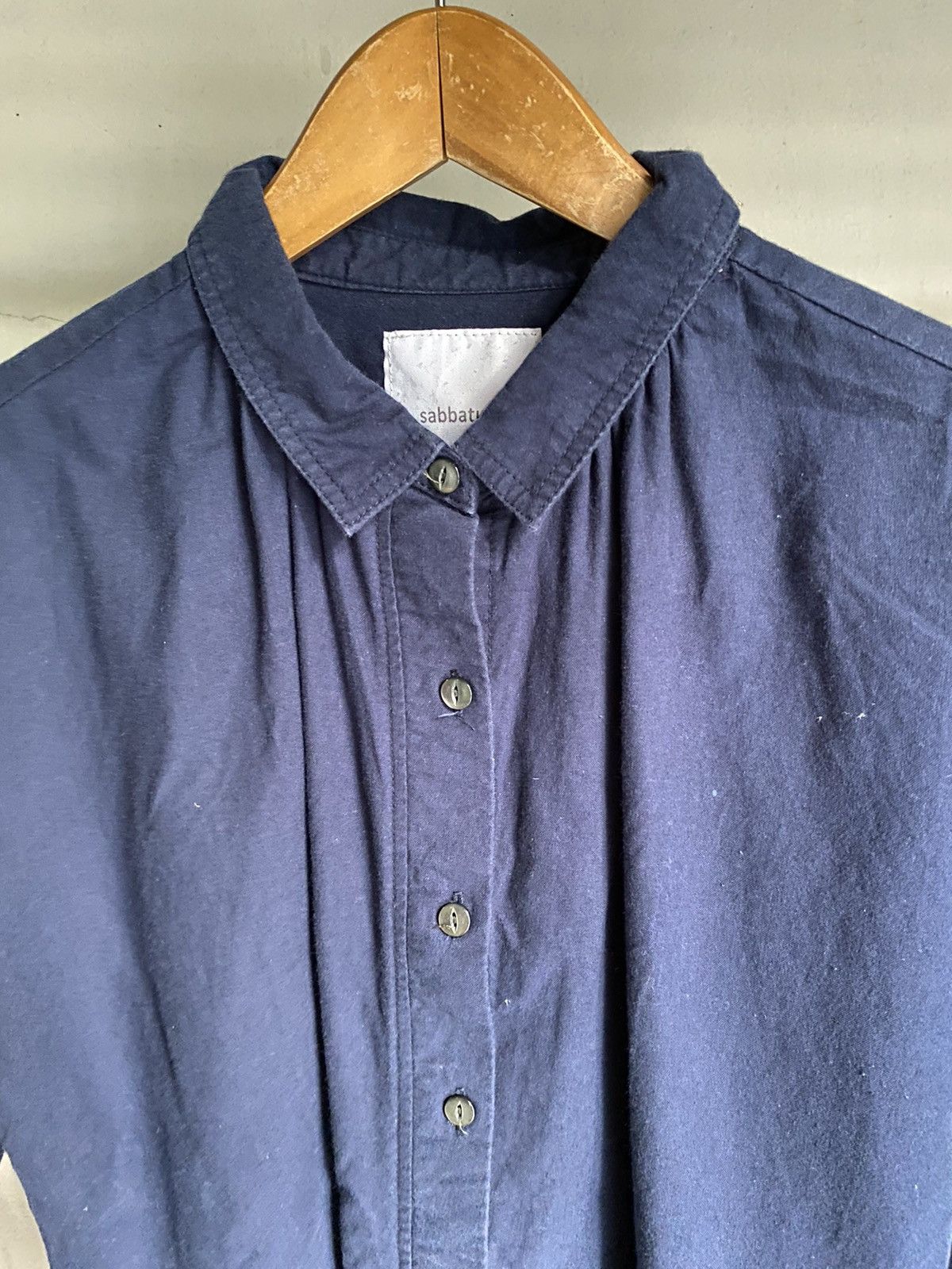 Japanese Brand Sabbatum Dark blue collared shirt Size M / US 6-8 / IT 42-44 - 23 Thumbnail
