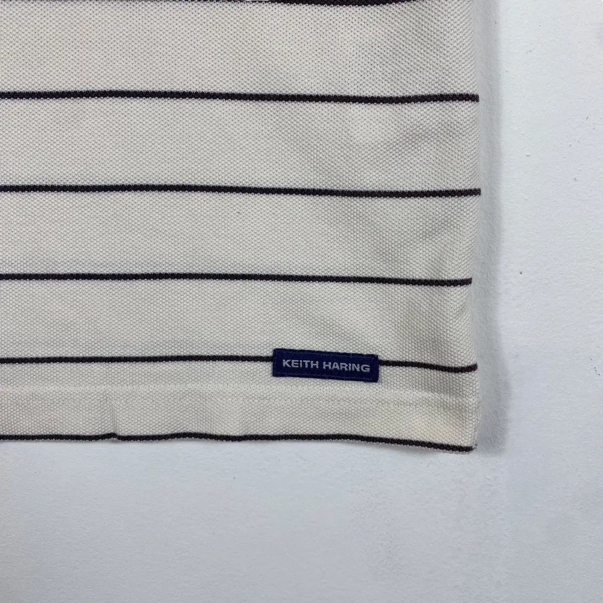 Keith Haring Vintage 00's KEITH HARING Basic Logo Striped Polo Shirt Size US M / EU 48-50 / 2 - 3 Thumbnail
