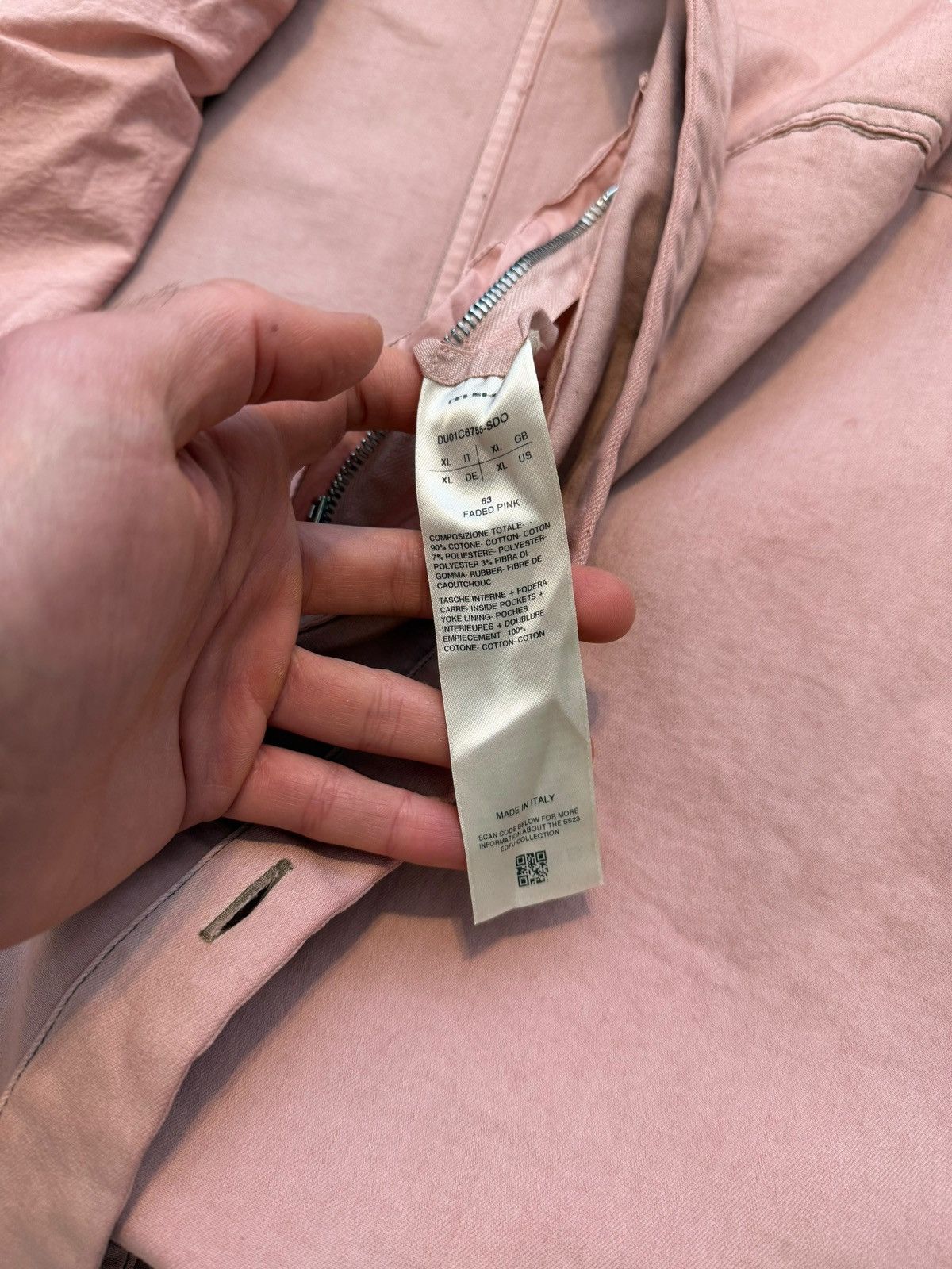 Rick Owens Pink Giacca Faded Denim Overshirt Jacket Size US XL / EU 56 / 4 - 15 Thumbnail