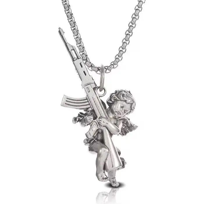 Jewelry Ak47 Cupid Pendant Necklace Size ONE SIZE - 3 Thumbnail
