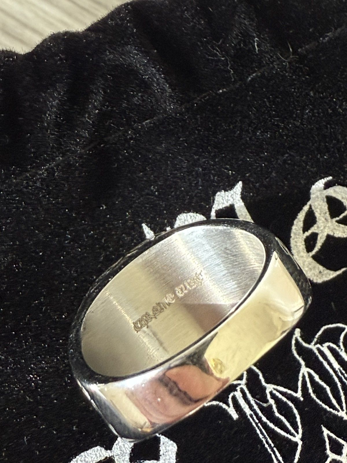 Jewelry Stainless steel ring w/ black gemstone by Chrome Cult Size ONE SIZE - 6 Thumbnail