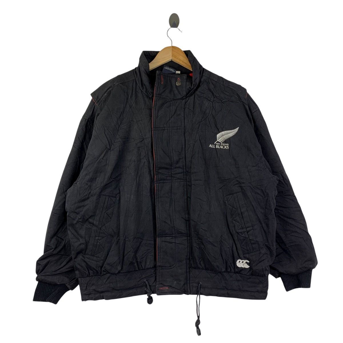 Canterbury of New Zealand Vintage CANTERBURY All Blacks Rugby Jacket Black Size US L / EU 52-54 / 3 - 1 Thumbnail