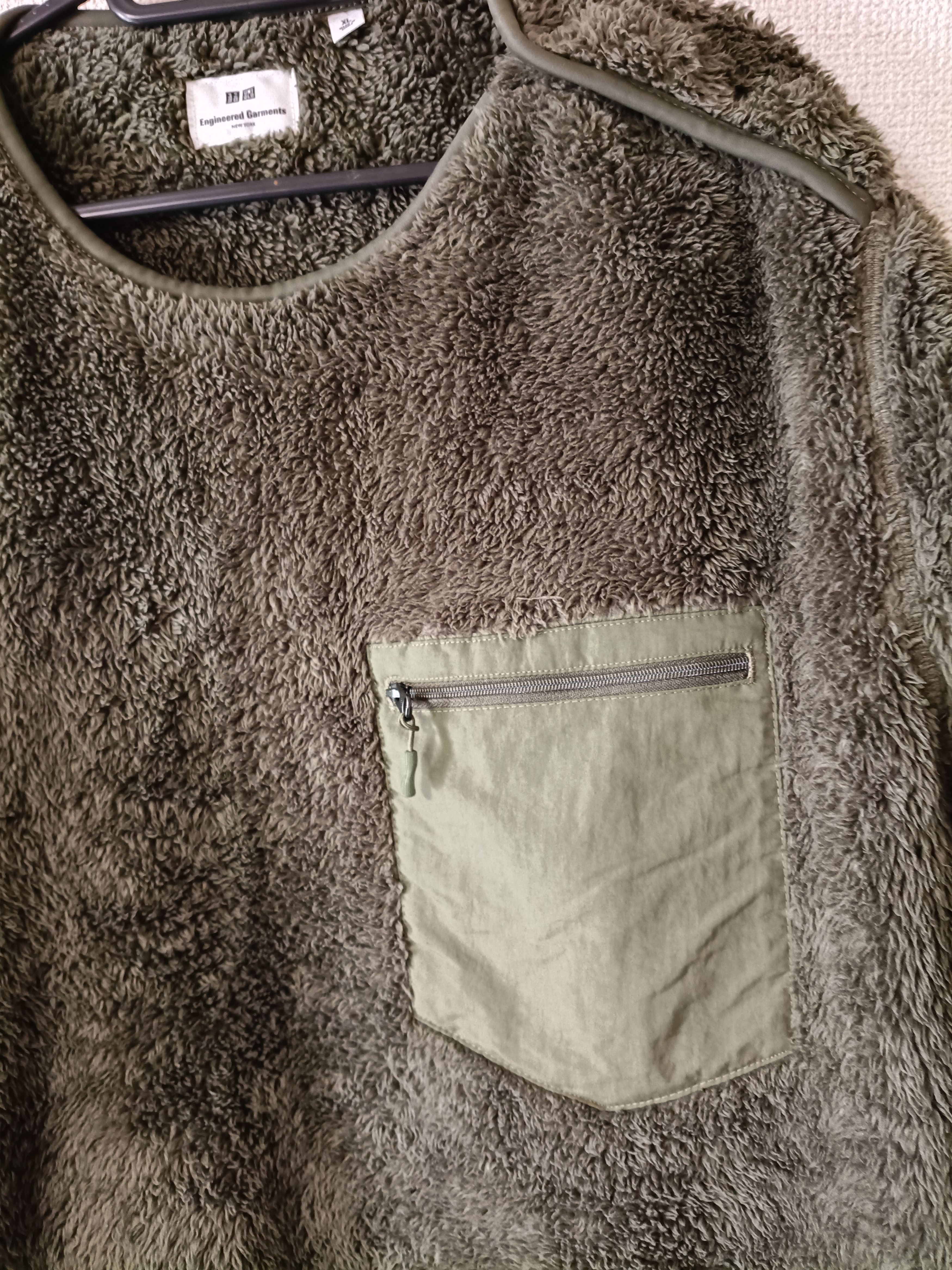 Engineered Garments UNIQLO x Engineered Garments Olive Fleece Pullover XL Size US XL / EU 56 / 4 - 3 Thumbnail