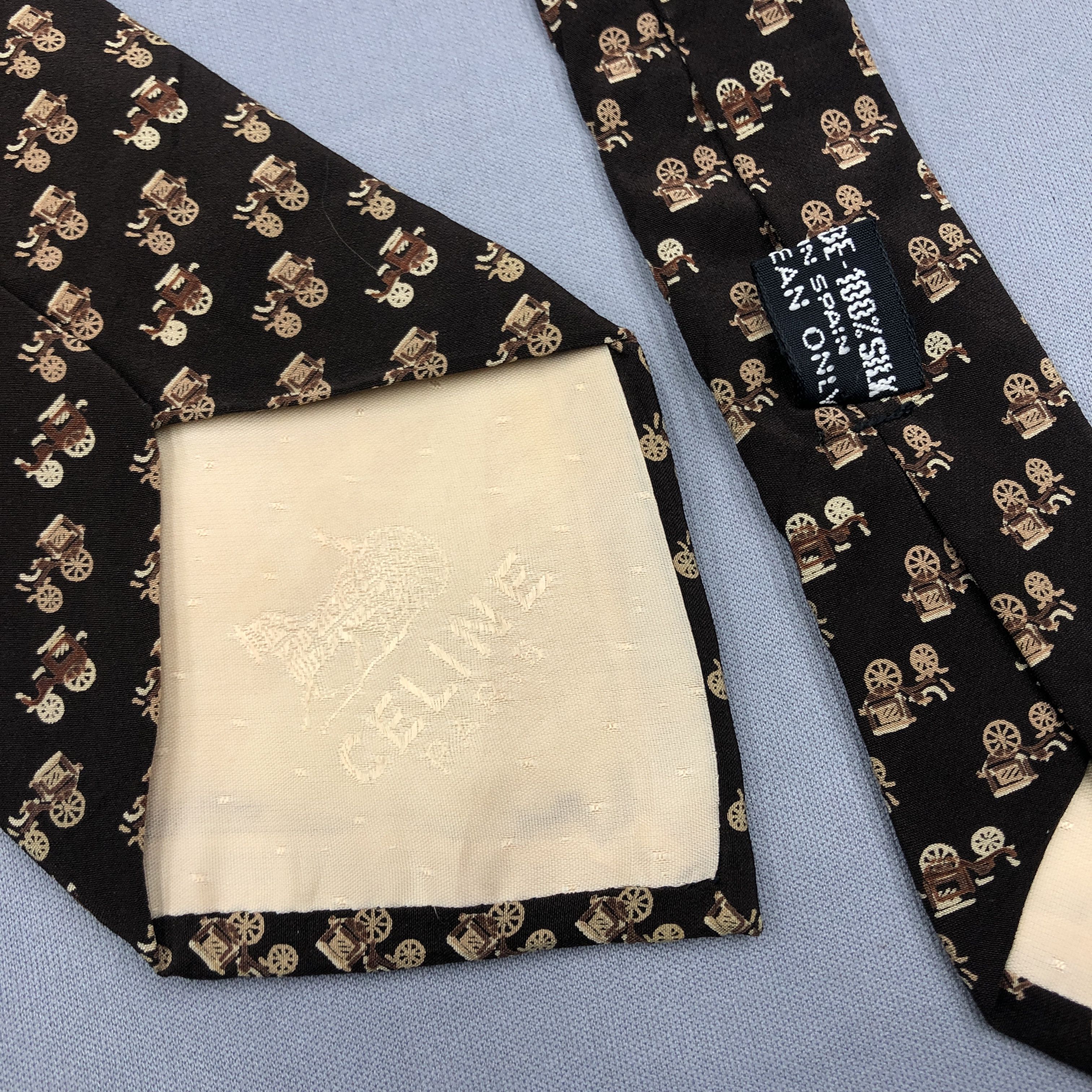 Celine Vintage Celine SILK Necktie Cravate Pure Silk Neck Tie Size ONE SIZE - 6 Thumbnail