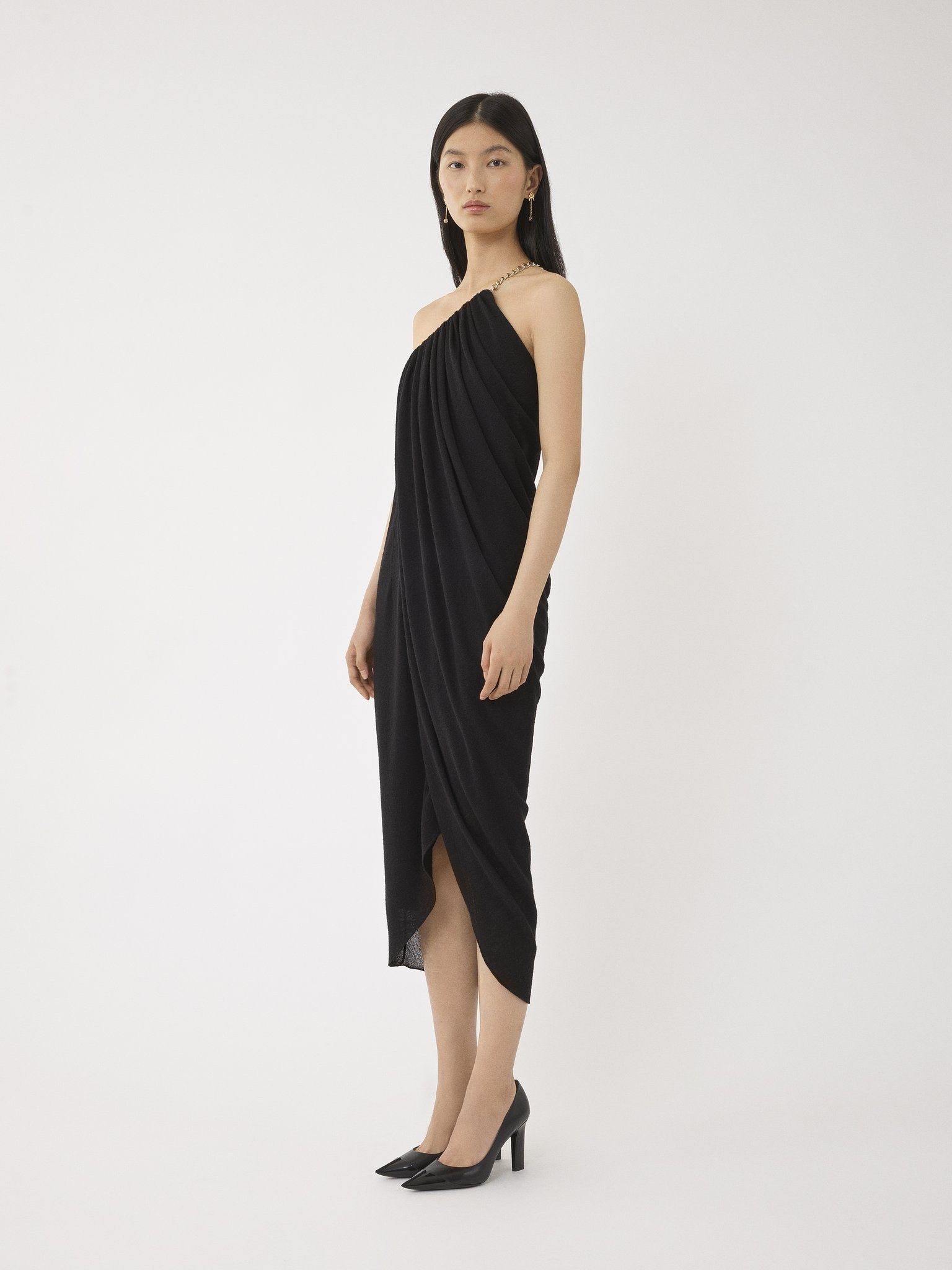 Chloe o1y0825 Midi Dress in Black Size M / US 6-8 / IT 42-44 - 4 Thumbnail