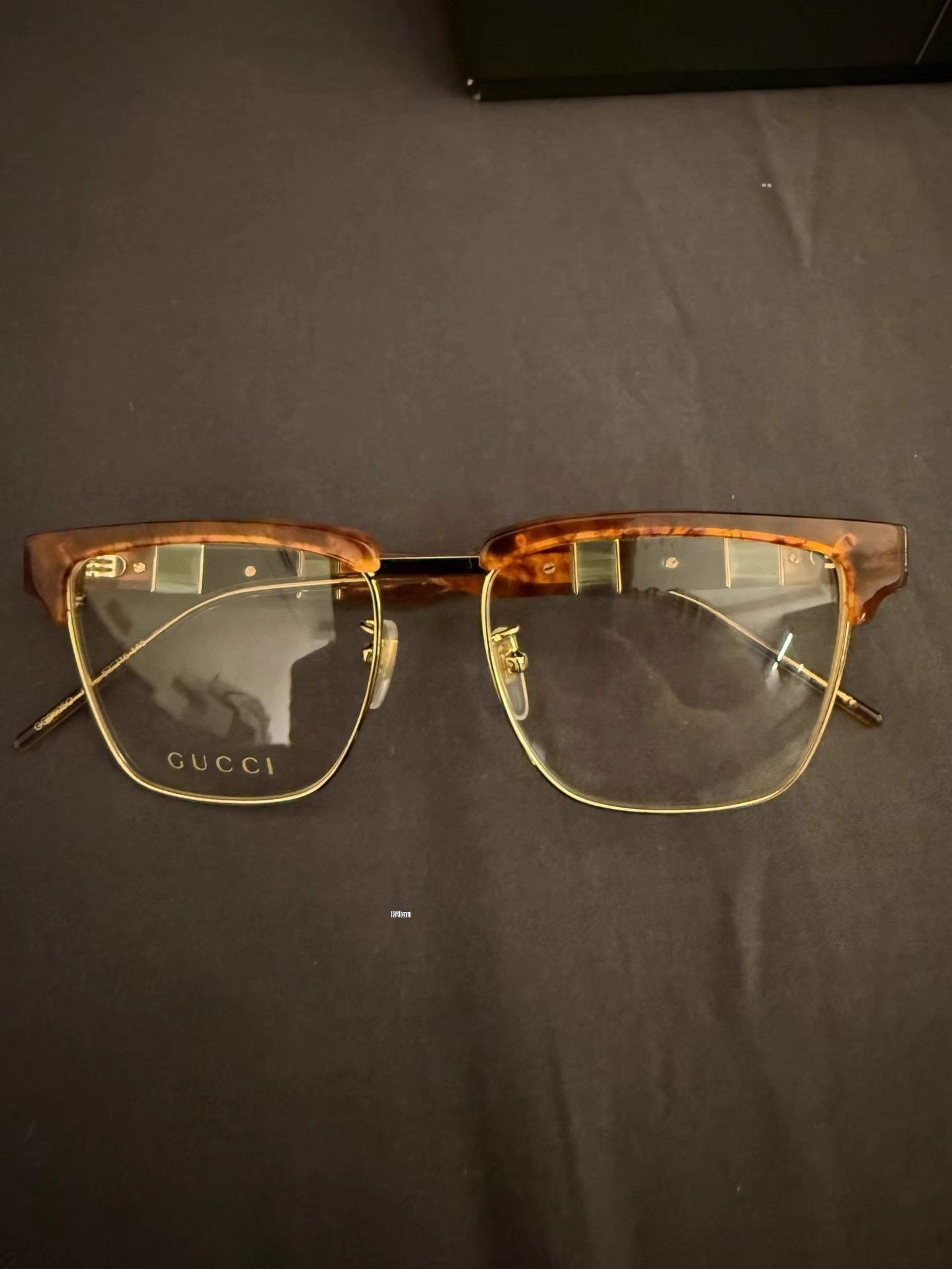 Gucci Brown Tortoiseshell Frame Clear Lens Glasses Size ONE SIZE - 2 Thumbnail