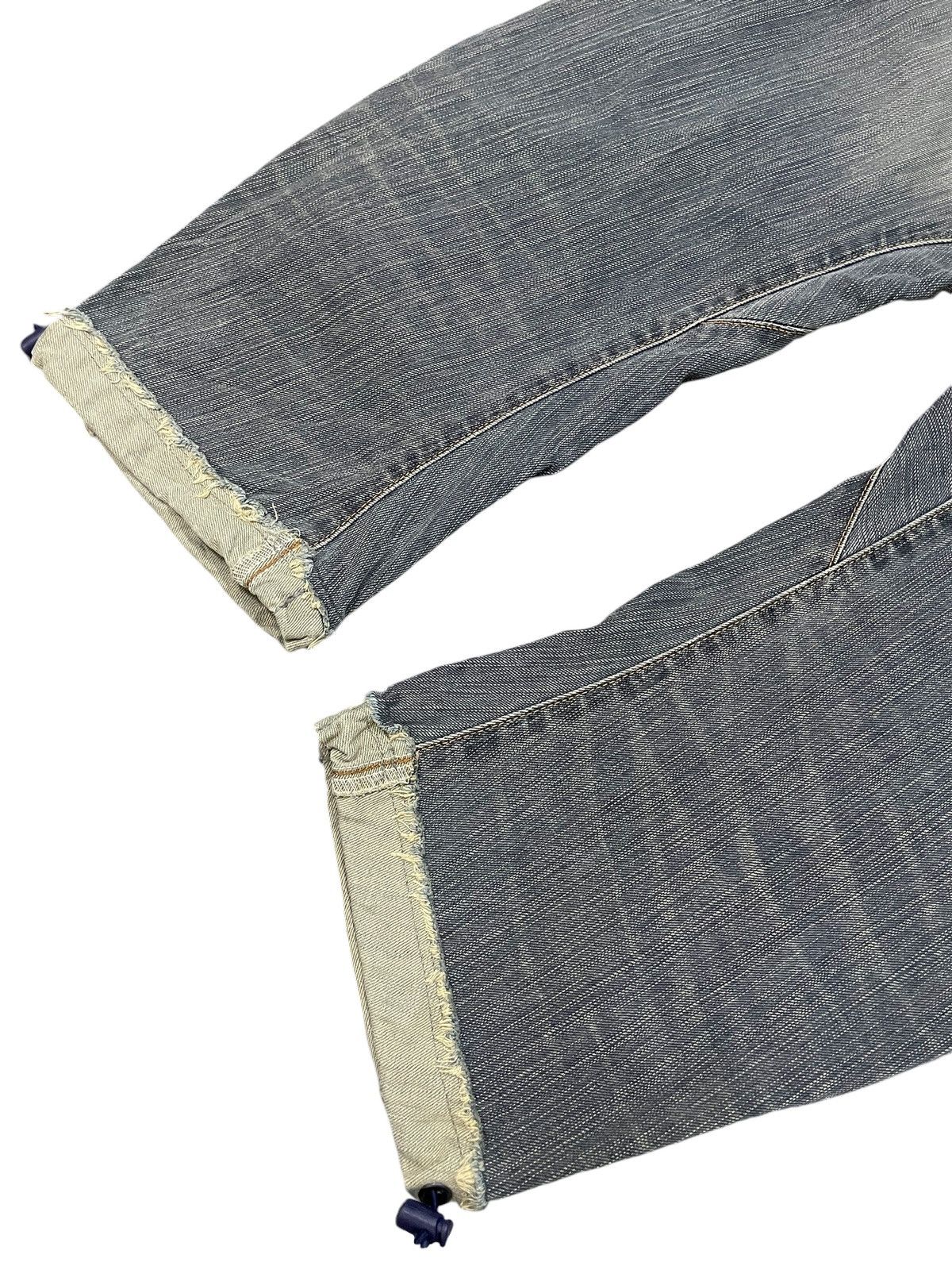 Edwin × Hysteric Glamour Edwin XV-Function Boro Heavy stitched Spiral Cropped Jeans Size US 34 / EU 50 - 16 Thumbnail