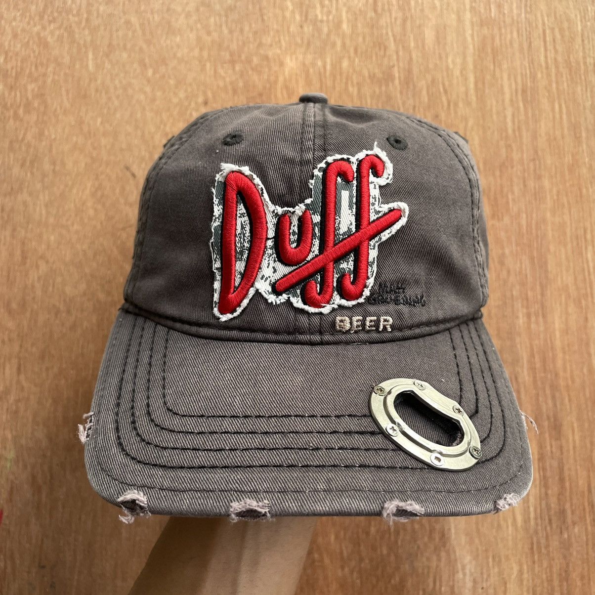 image of Dad Hat x Humor Duff Beer The Simpsons Hat W/ Bottle Opener in Grey, Men's