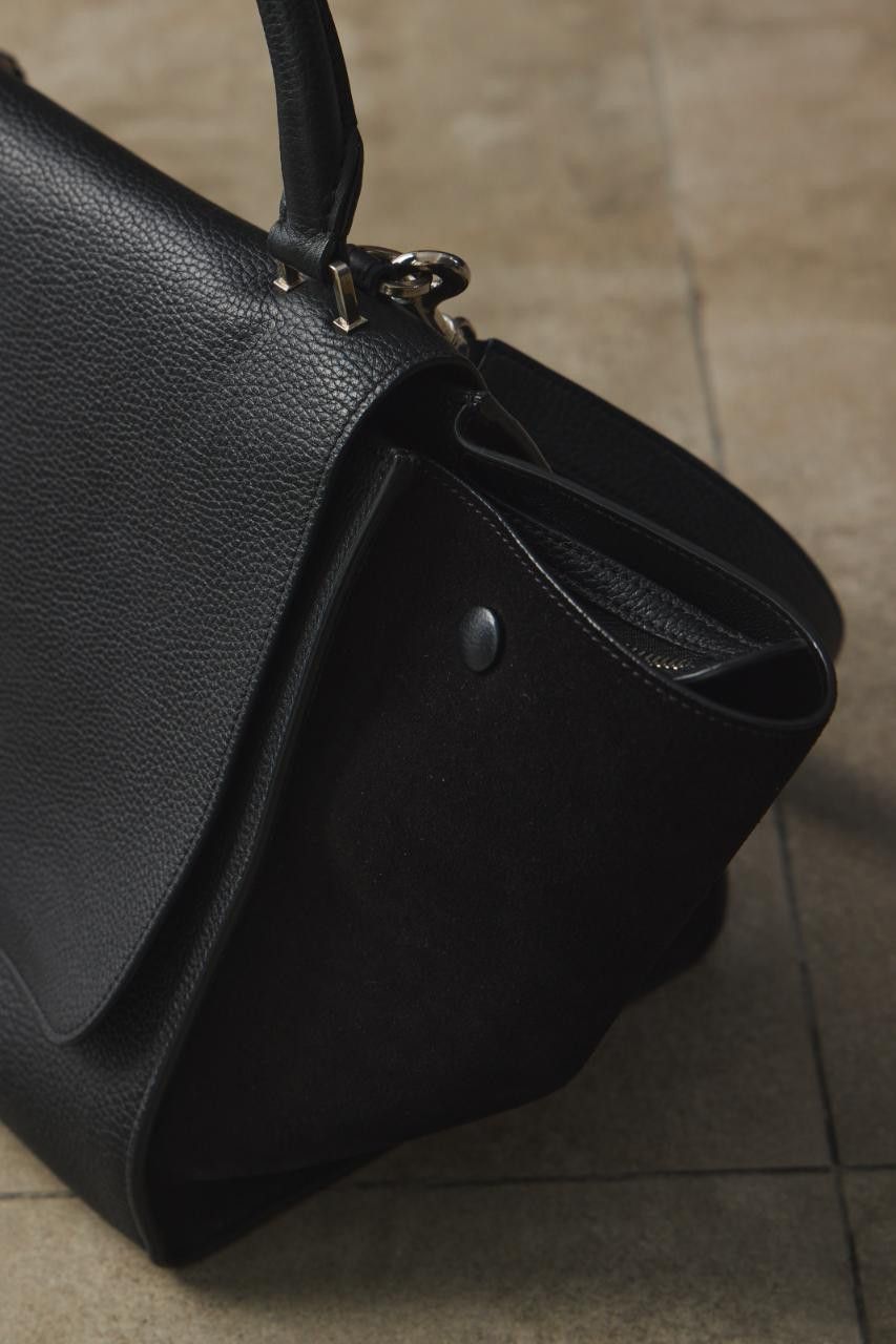 Celine Celine Trapeze Bag Black Leather and Velvet Trim Size ONE SIZE - 12 Thumbnail