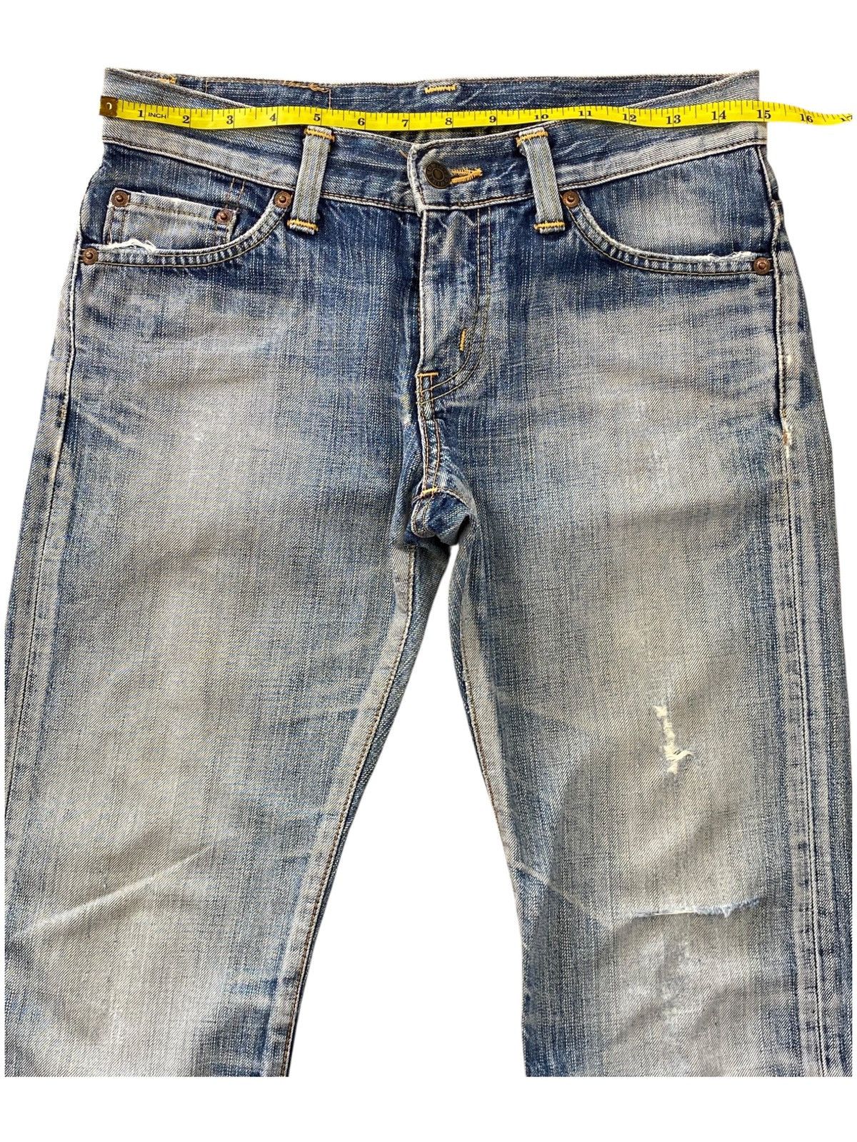 Edwin Edwin Brand Acid Blue Wash Ripped Style Jeans Size US 30 / EU 46 - 10 Thumbnail