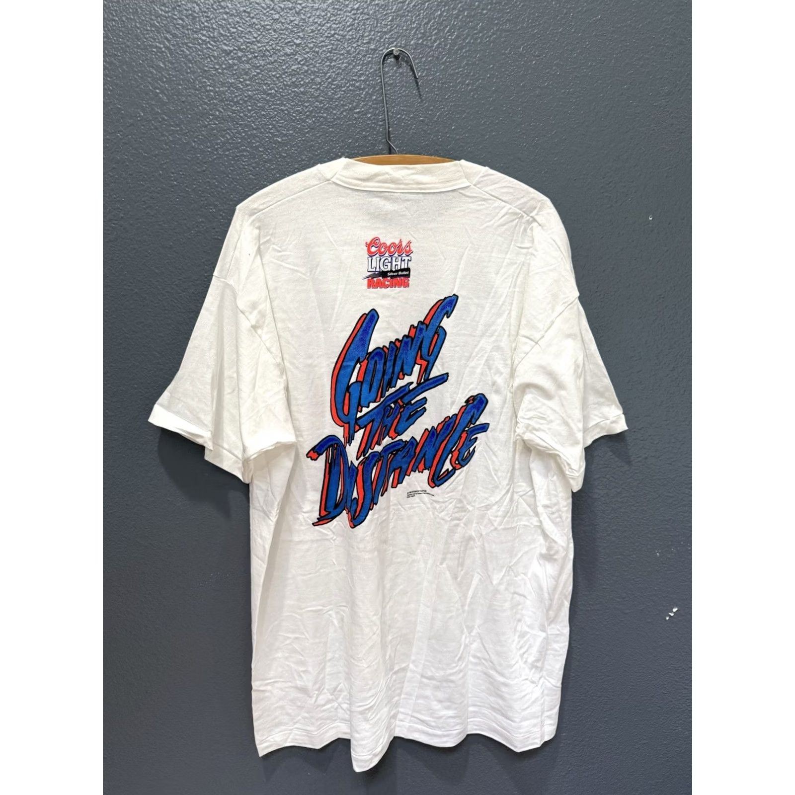 Fruit Of The Loom VINTAGE NASCAR Kyle Petty Coors Light Racing Team Tee Shirt Shirts 2XL White Mens 90s Sportswear Beach Size US XXL / EU 58 / 5 - 4 Thumbnail