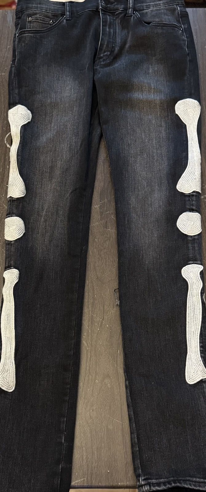 MNML 🦴 MNML M47 Bone Patch Skinny Jeans – Size 33 Size US 33 - 1 Thumbnail