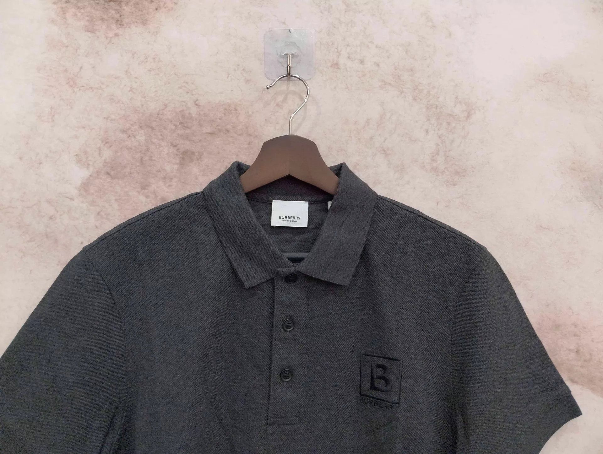 Burberry Burberry B Box Embroidered Dark Gray S Polo Shirt Size US S / EU 44-46 / 1 - 3 Thumbnail