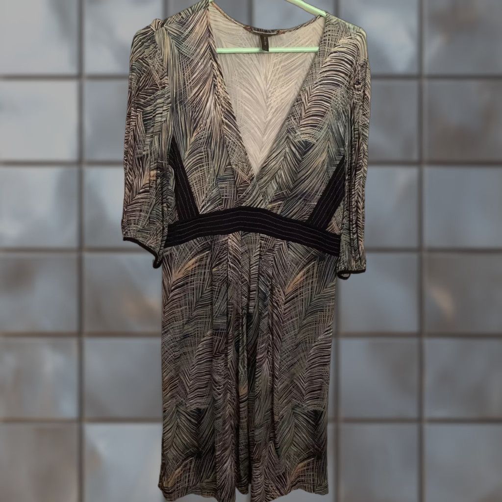 bcbg knee length dress BCBG Black Solid Sequin Ruched Side Knee Length Dress Size Small S Women